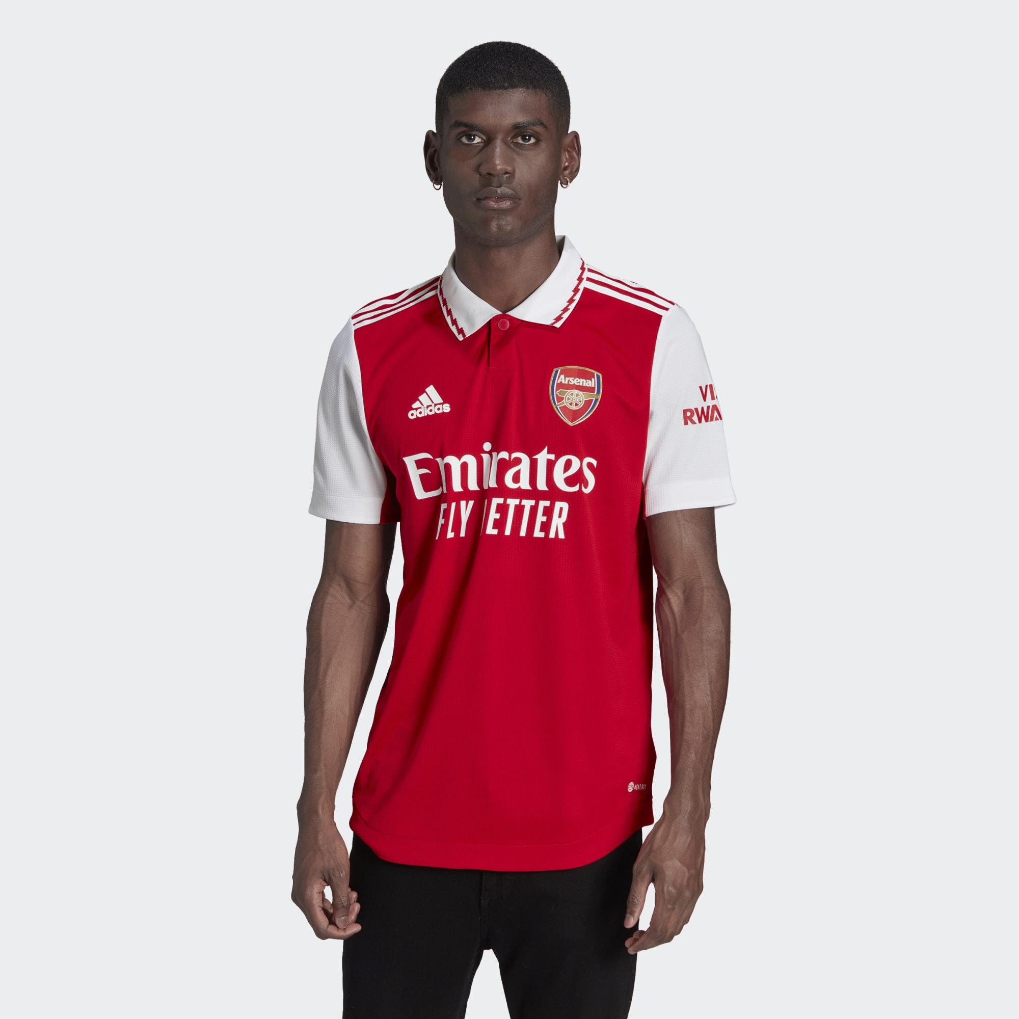 adidas Arsenal 22/23 Home Authentic Shirt - Scarlet/White - Mens ...