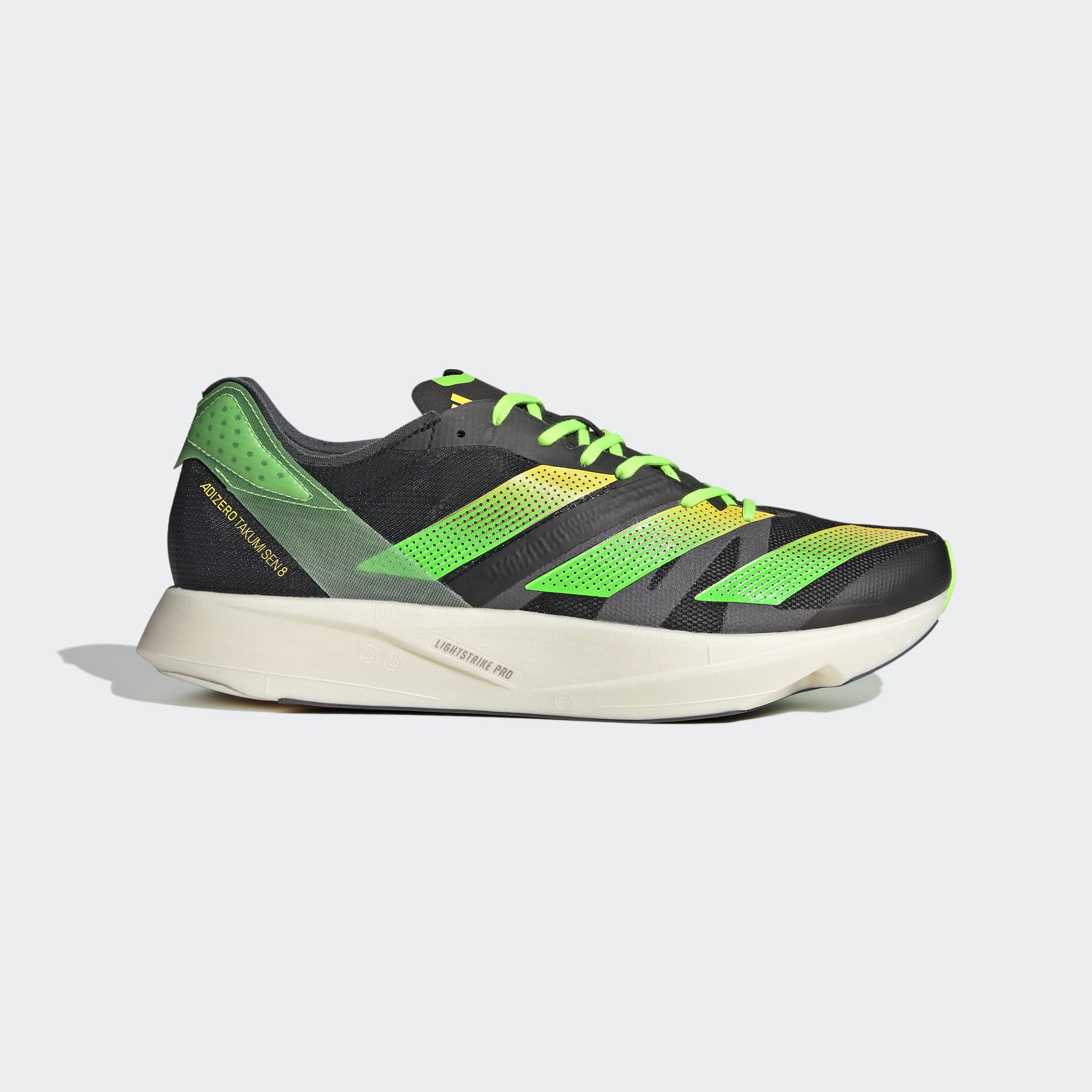 adidas adizero Takumi Sen 8 - Core Black/Beam Yellow/Solar Green - Mens ...