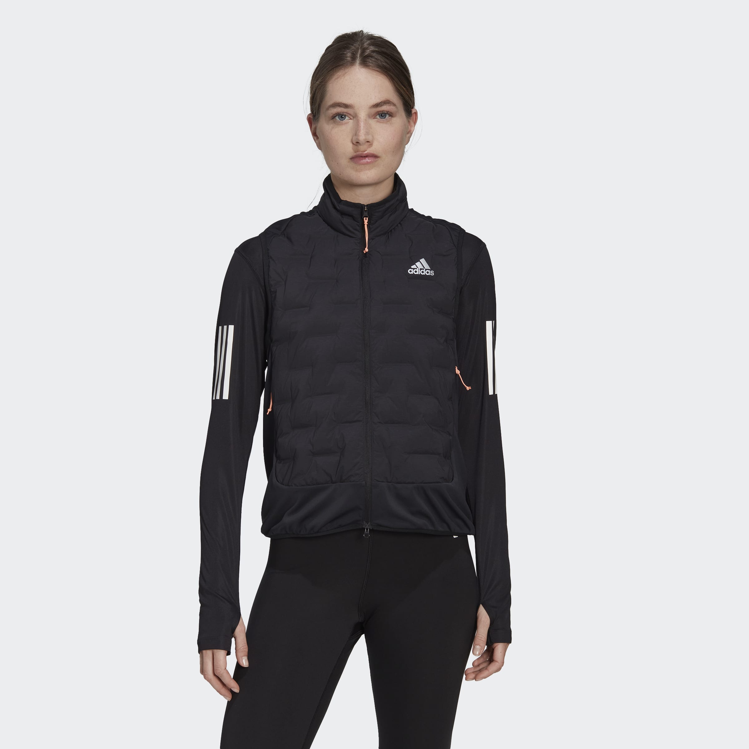 adidas XCity Padded Running Vest Black Womens Clothing ProDirect Soccer