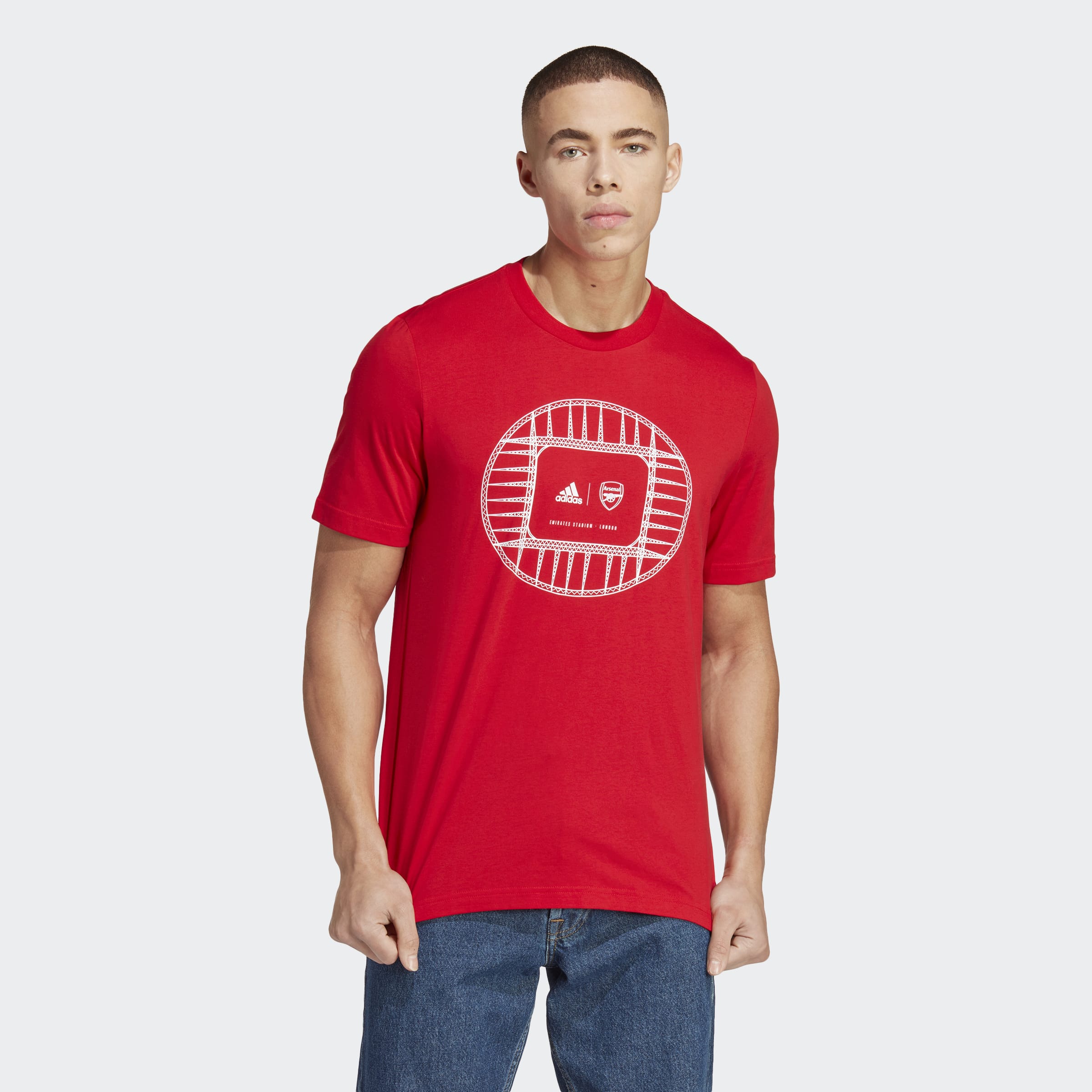 adidas Arsenal Graphic TShirt Better Scarlet Mens Clothing Pro