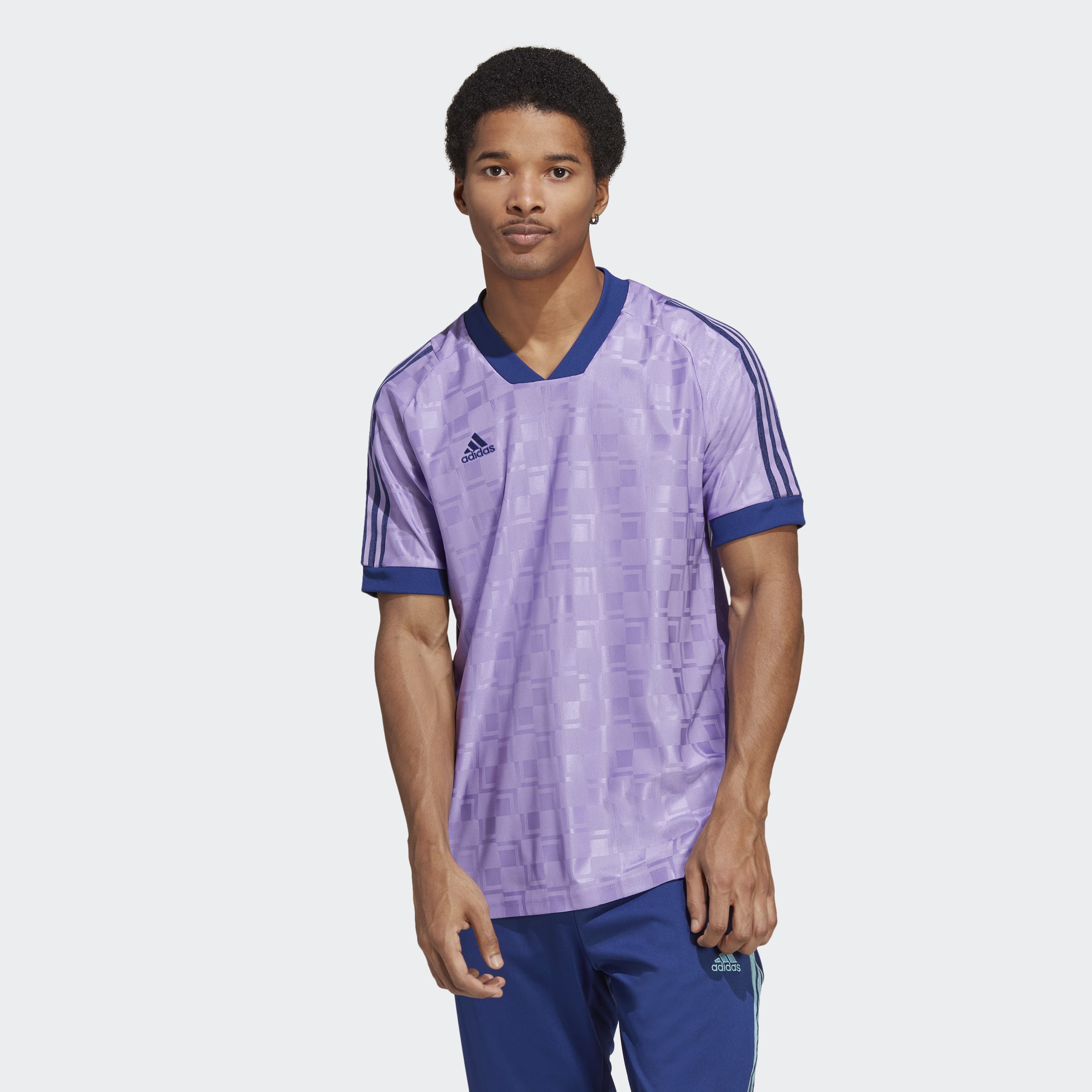 Adidas Tiro Short Sleeve Jersey Violet Fusion Mens Clothing