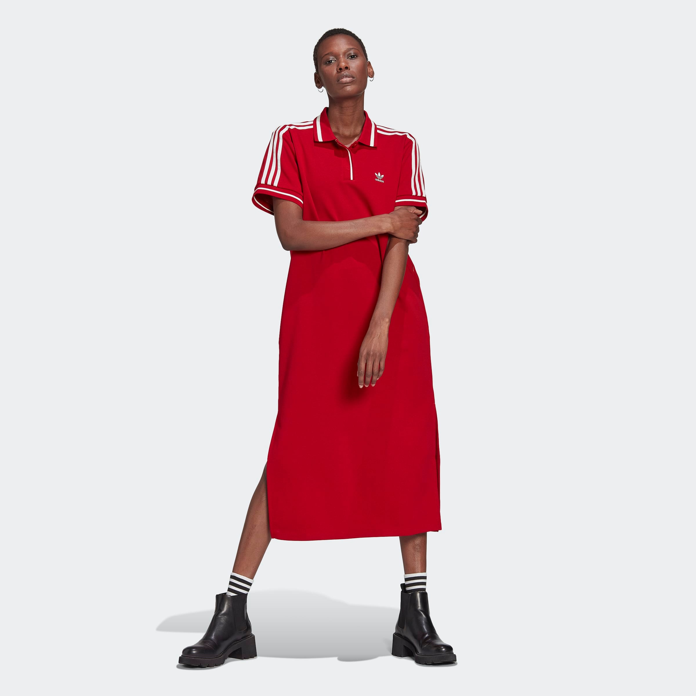 adidas Originals Thebe Magugu Reg Dress Power Red Womens Clothing