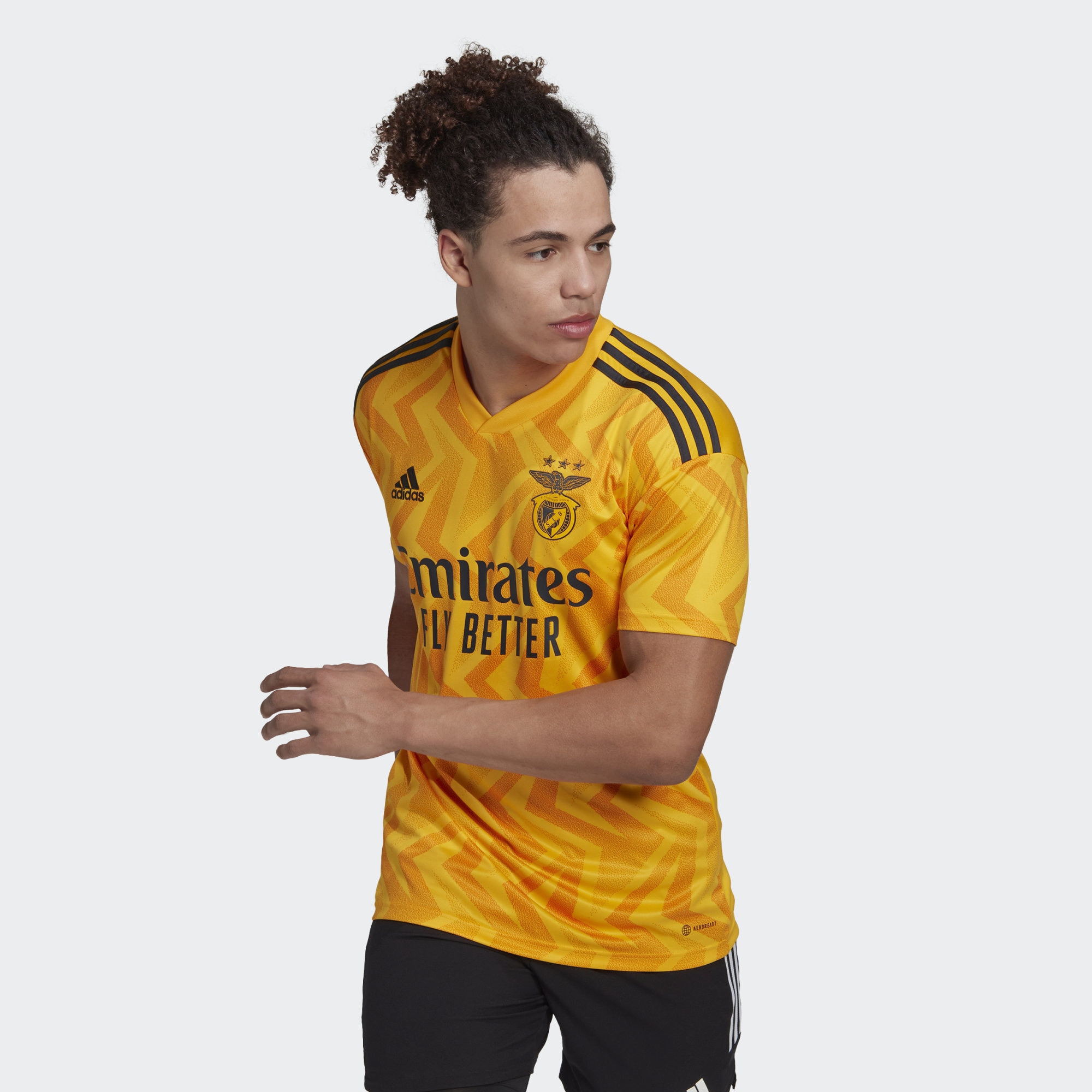 adidas Benfica 22/23 Away Shirt - Crew Yellow - Mens Replica | Pro ...