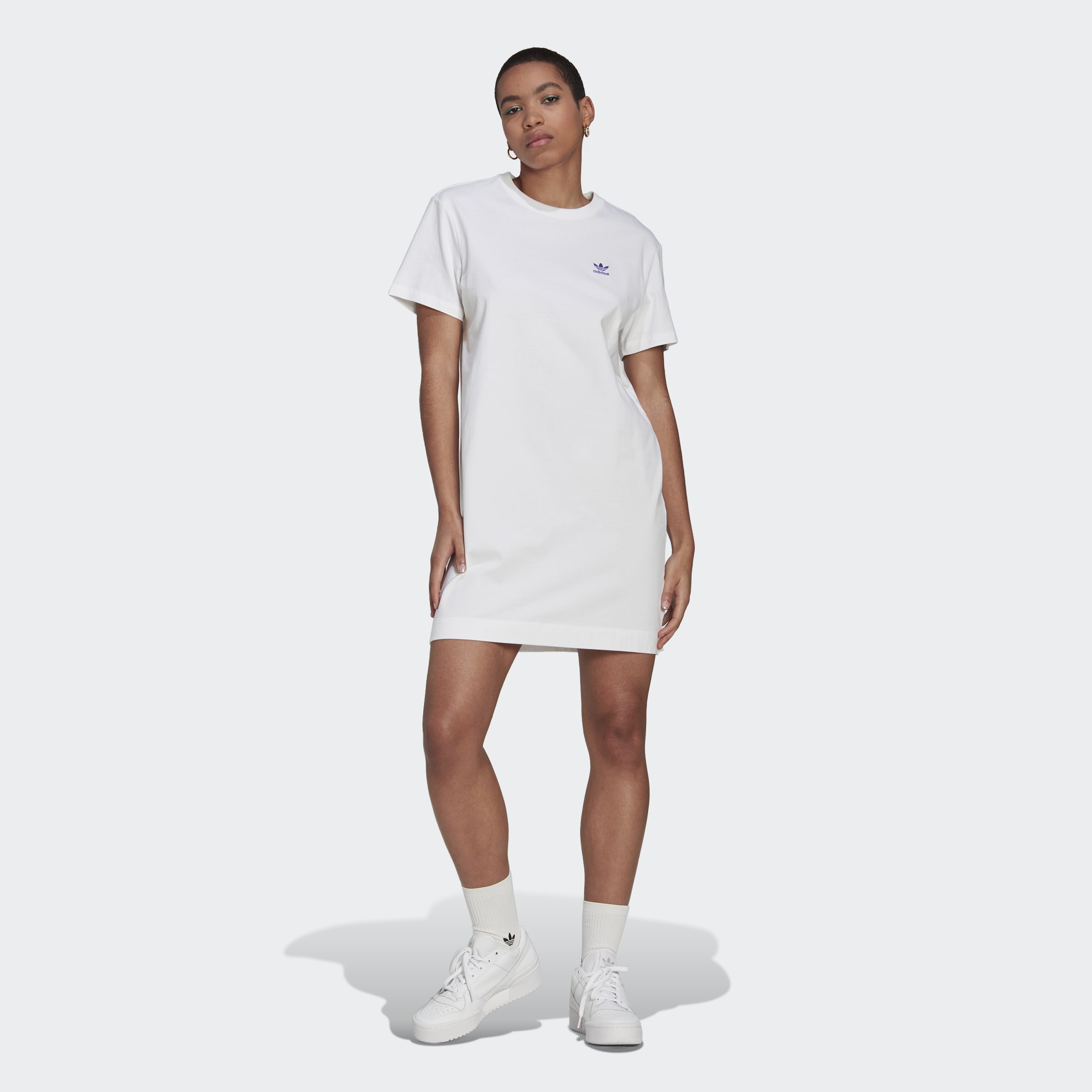 adidas Originals Tee Dress White Womens Clothing | Pro:Direct Soccer