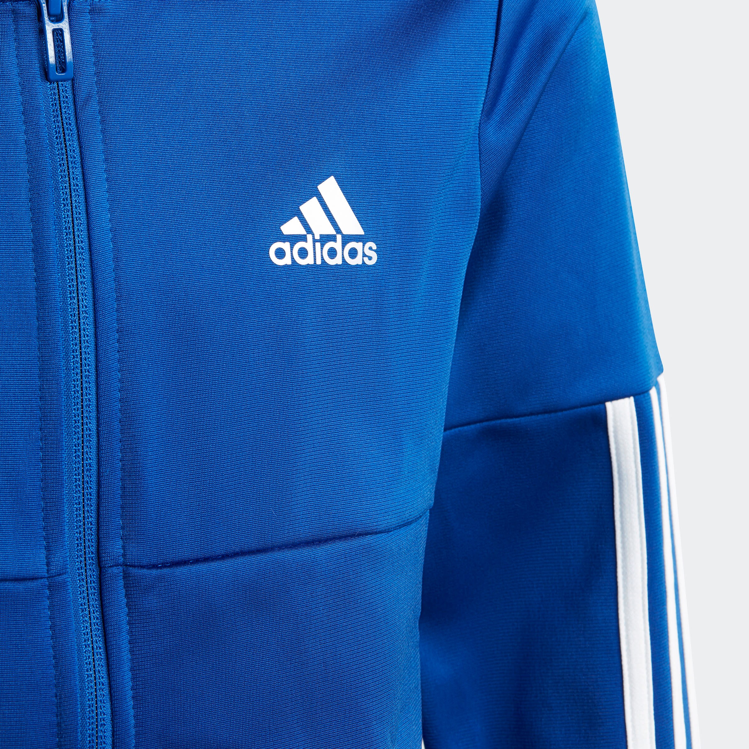 adidas 3-Stripes Team Tracksuit Royal Blue / White Boys Clothing