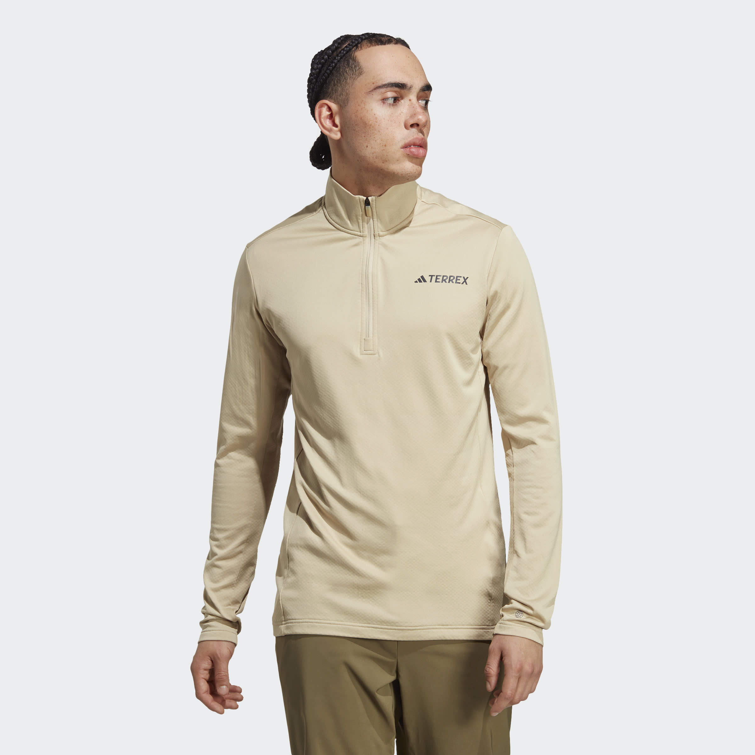 adidas Terrex Multi 1/2 Zip Fleece Sweatshirt Savanna Mens Clothing ...