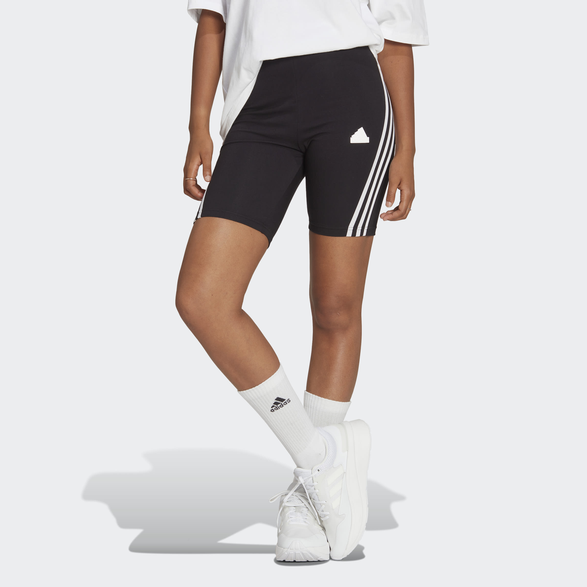 adidas Future Icons 3Stripes Bike Shorts Black Womens Clothing