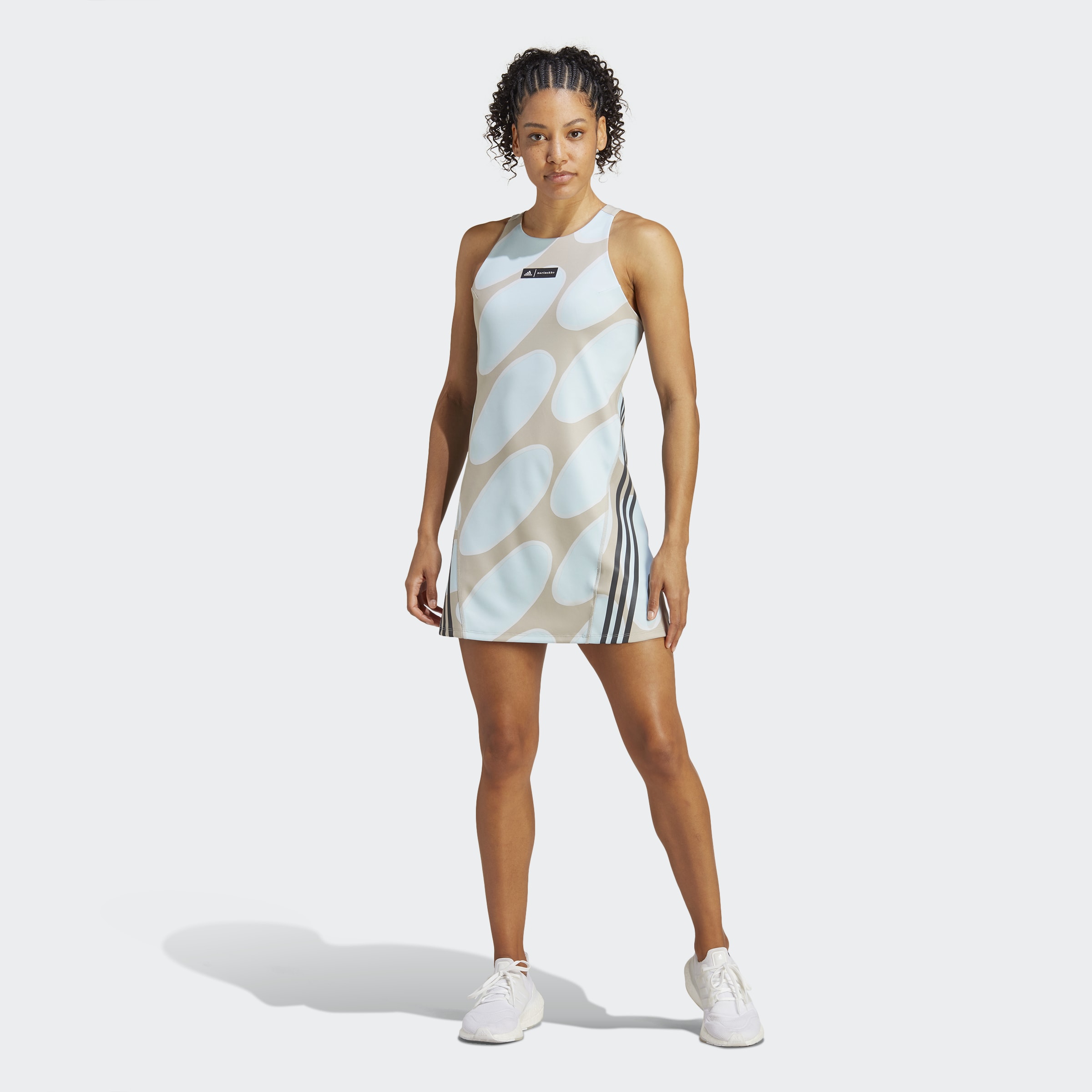 adidas adidas x Marimekko Run Icons 3-Stripes Summer Dress Ice Blue ...