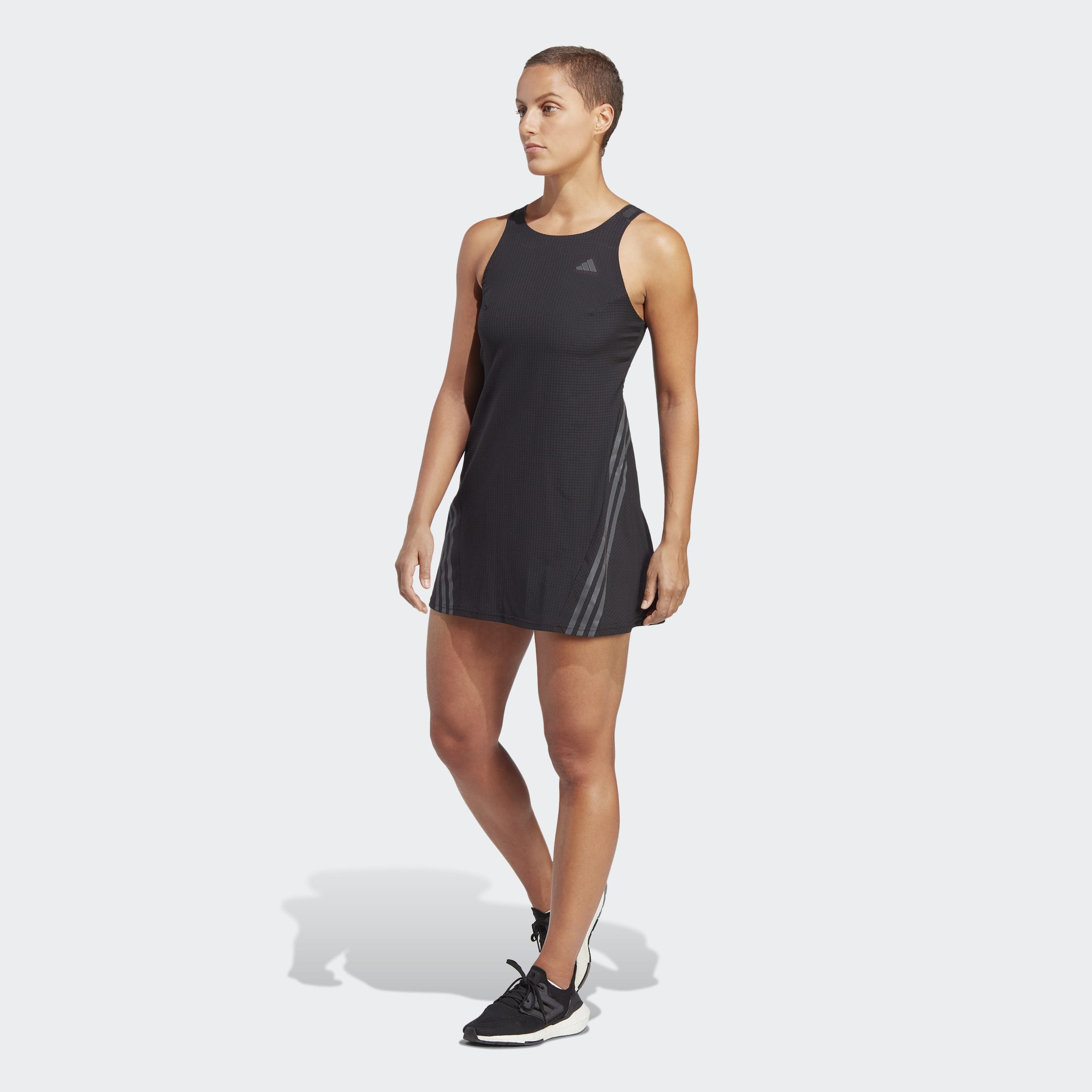 adidas Run Icons 3-Stripes Summer Dress Black Womens Clothing | Pro ...