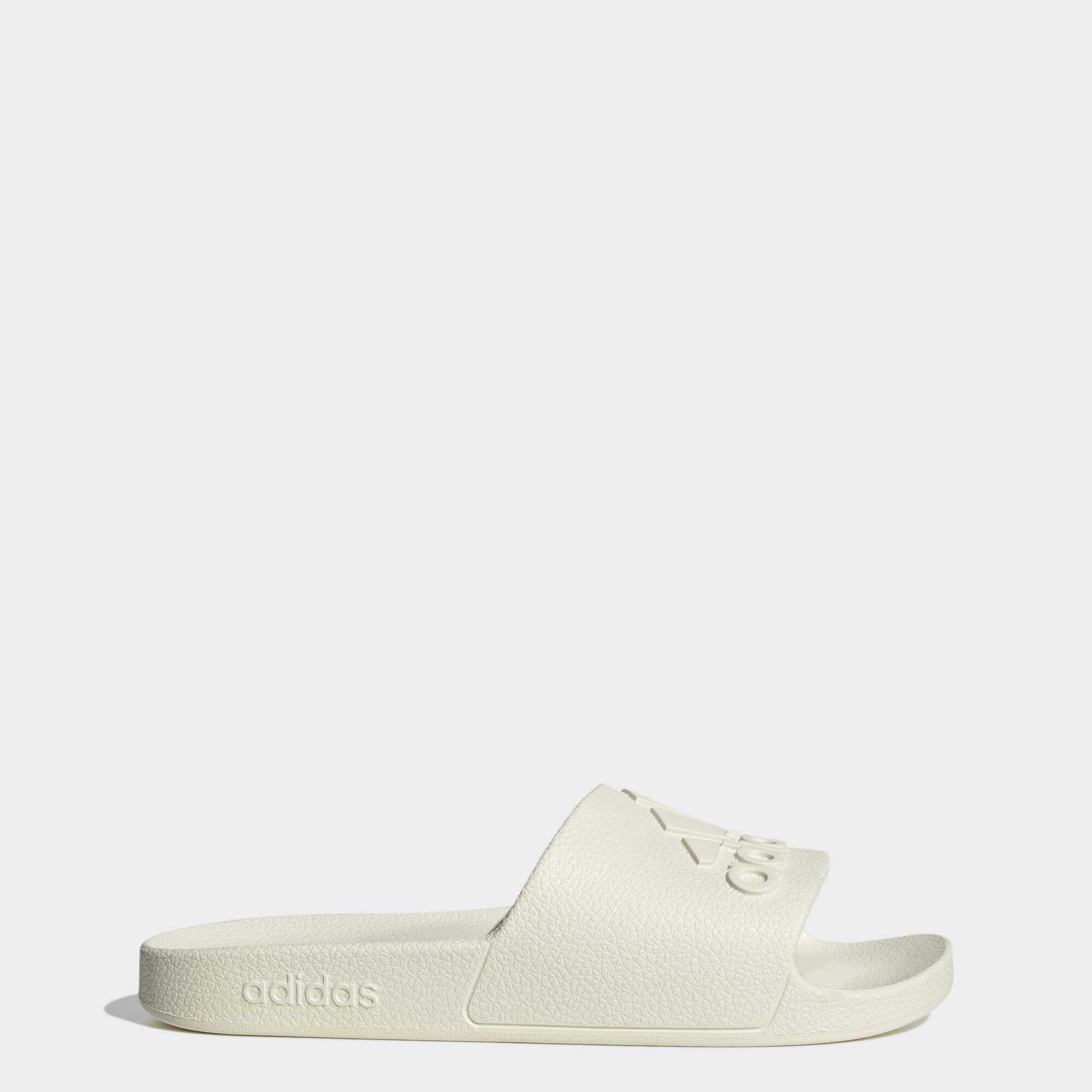 Adidas Unisex White Adilette Aqua Slides Size 13