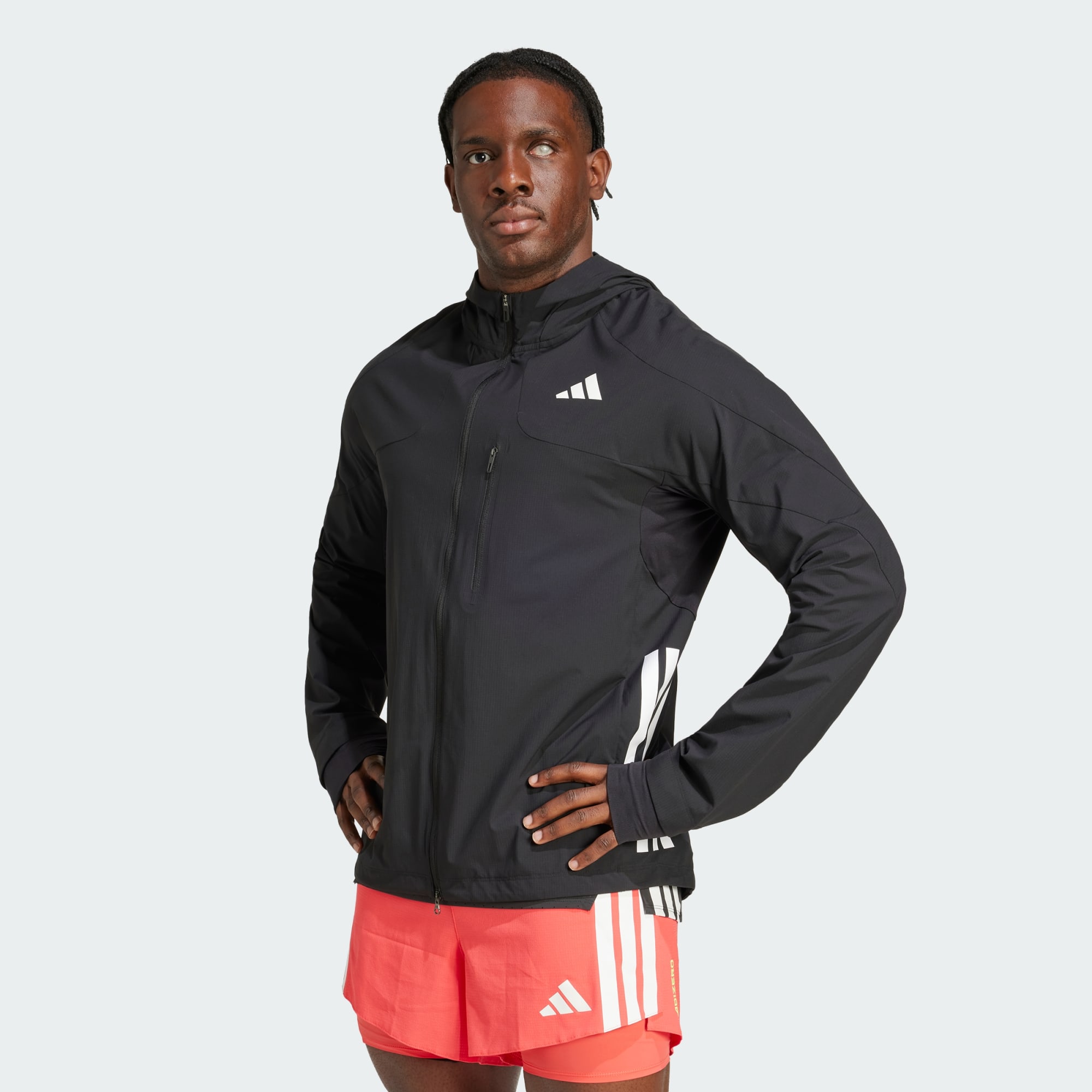 Adidas Men Adizero Running Jacket White