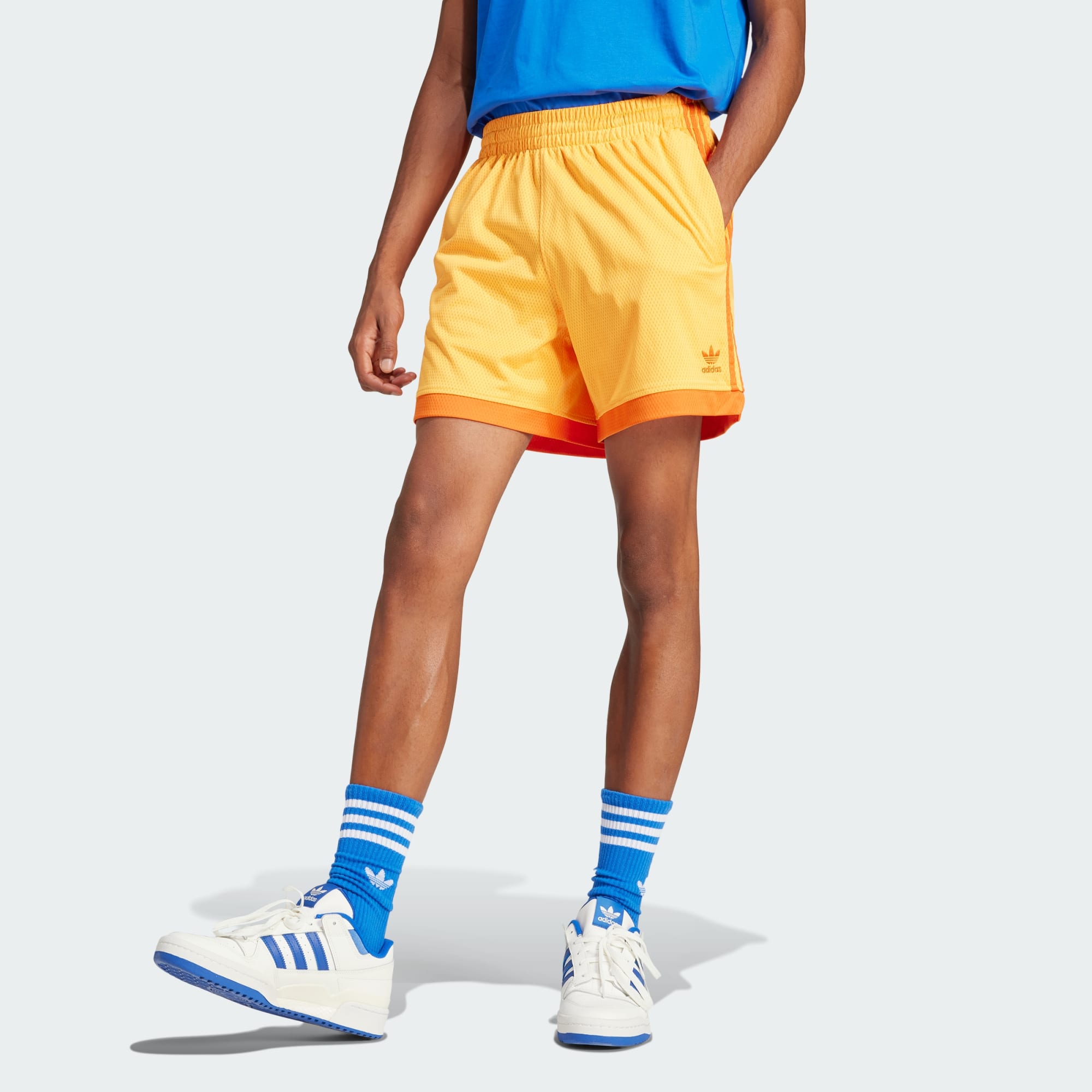 Adidas Originals Men Mock Eyelet Shorts Gold
