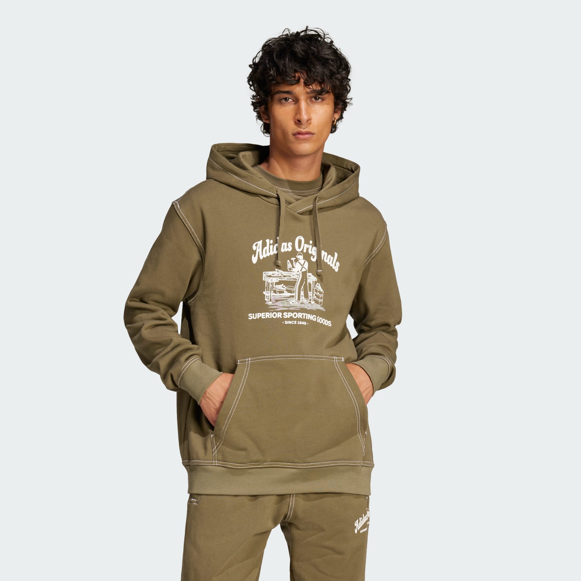 Adidas Originals Men Wabash Hoodie Green