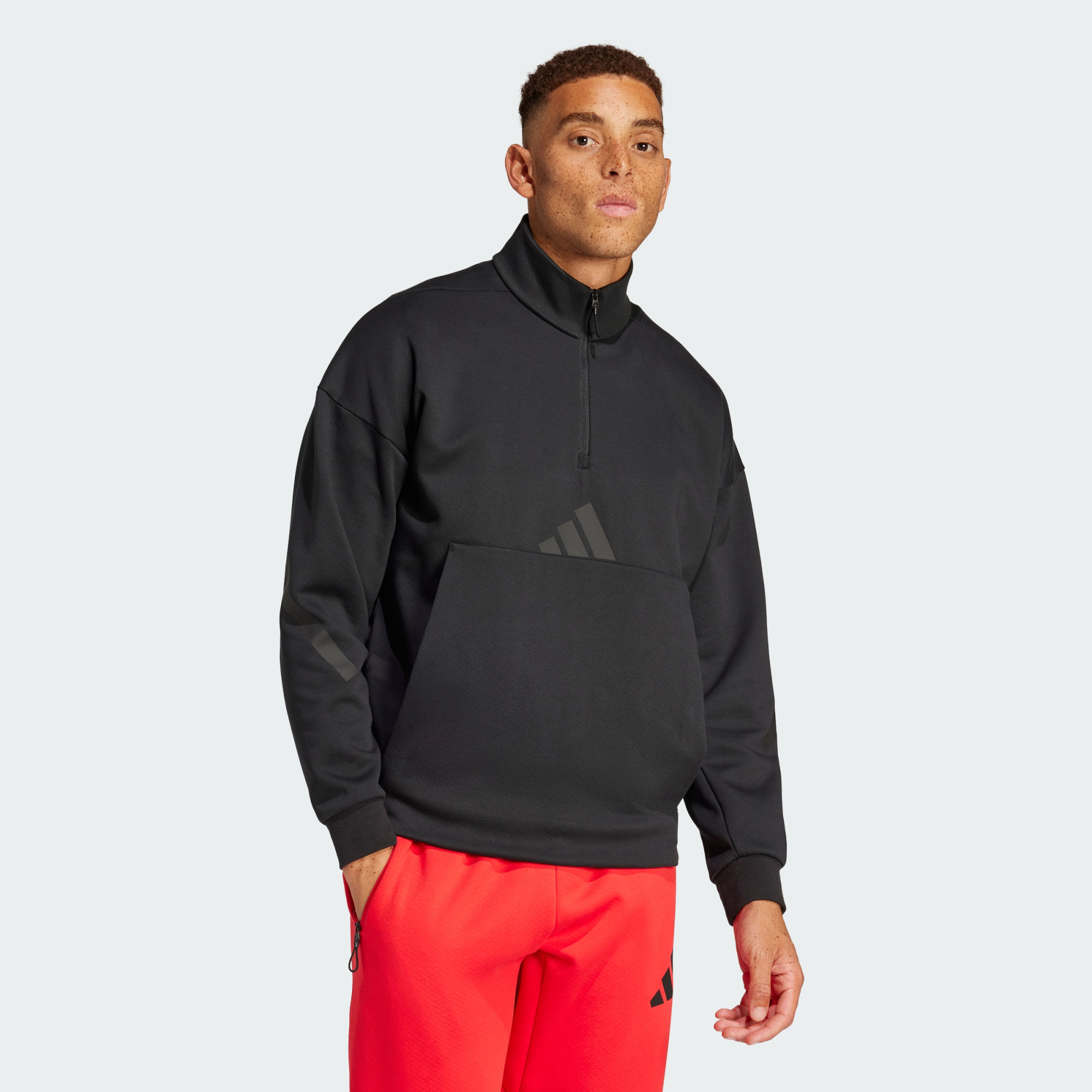 Adidas Men Z.n.e. Quarter Zip Sweatshirt Black
