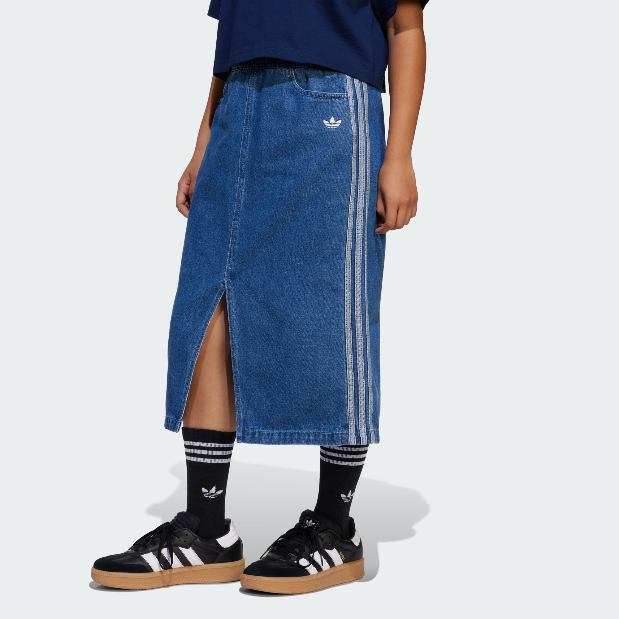 Adidas Originals Kids Denim Skirt Kids Blue