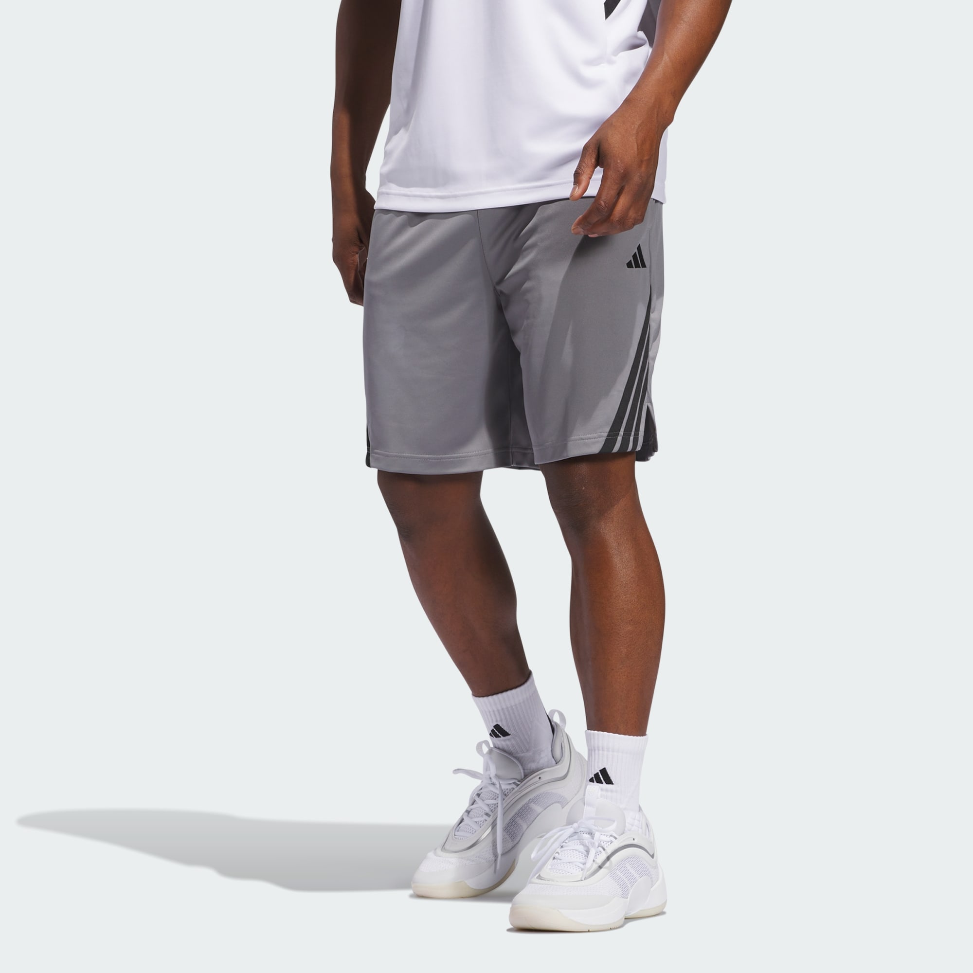 Adidas Men Legends 3 Stripes Basketball Shorts Black