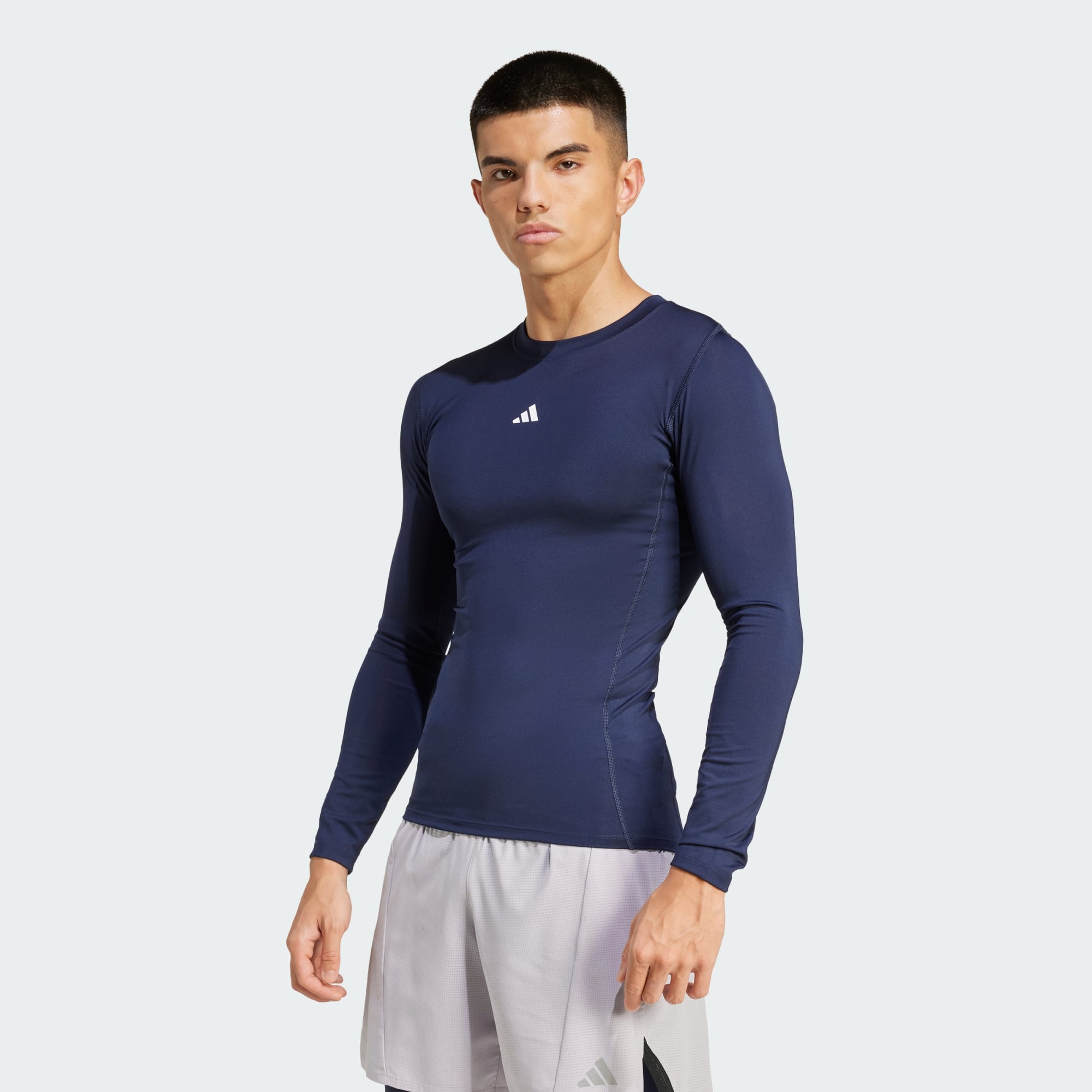 Adidas Men's Black Techfit Compression Training Long Sleeve Tee Small