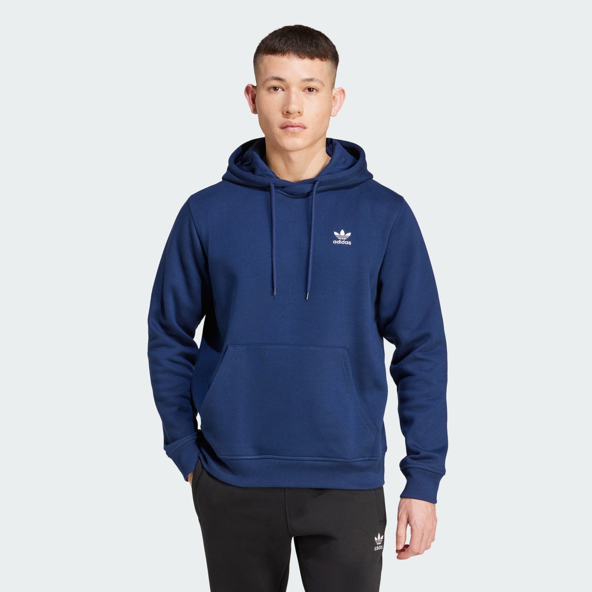 Adidas Originals Men Trefoil Essentials Hoodie Black