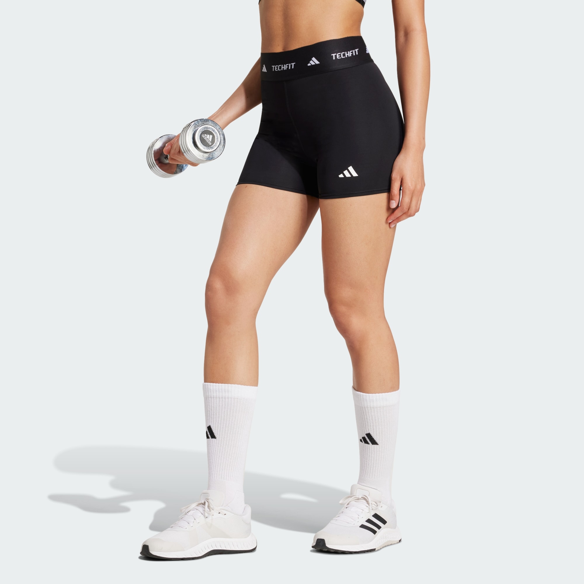 Adidas Women Techfit Stay In Play Short Leggings Black