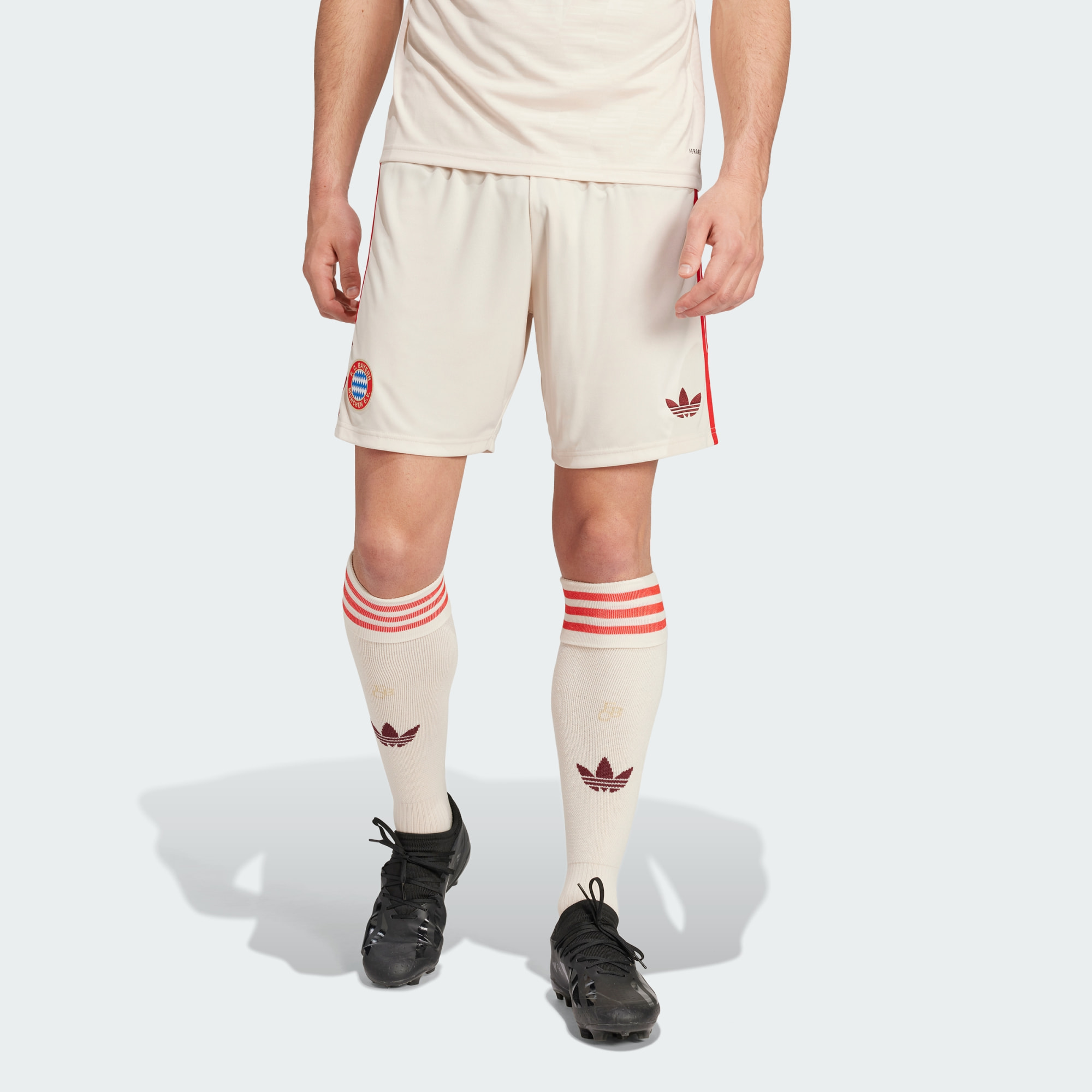 Adidas Fc Bayern 24 25 Third Shorts Beige Men's Small