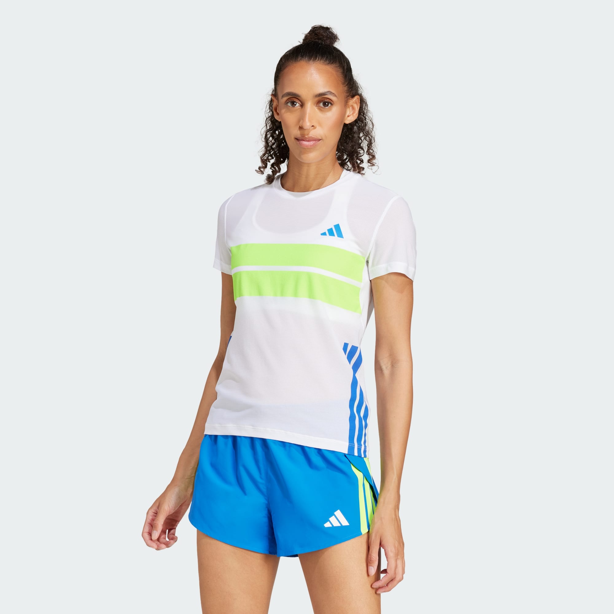 Adidas Women Adizero Retro Running Tee White
