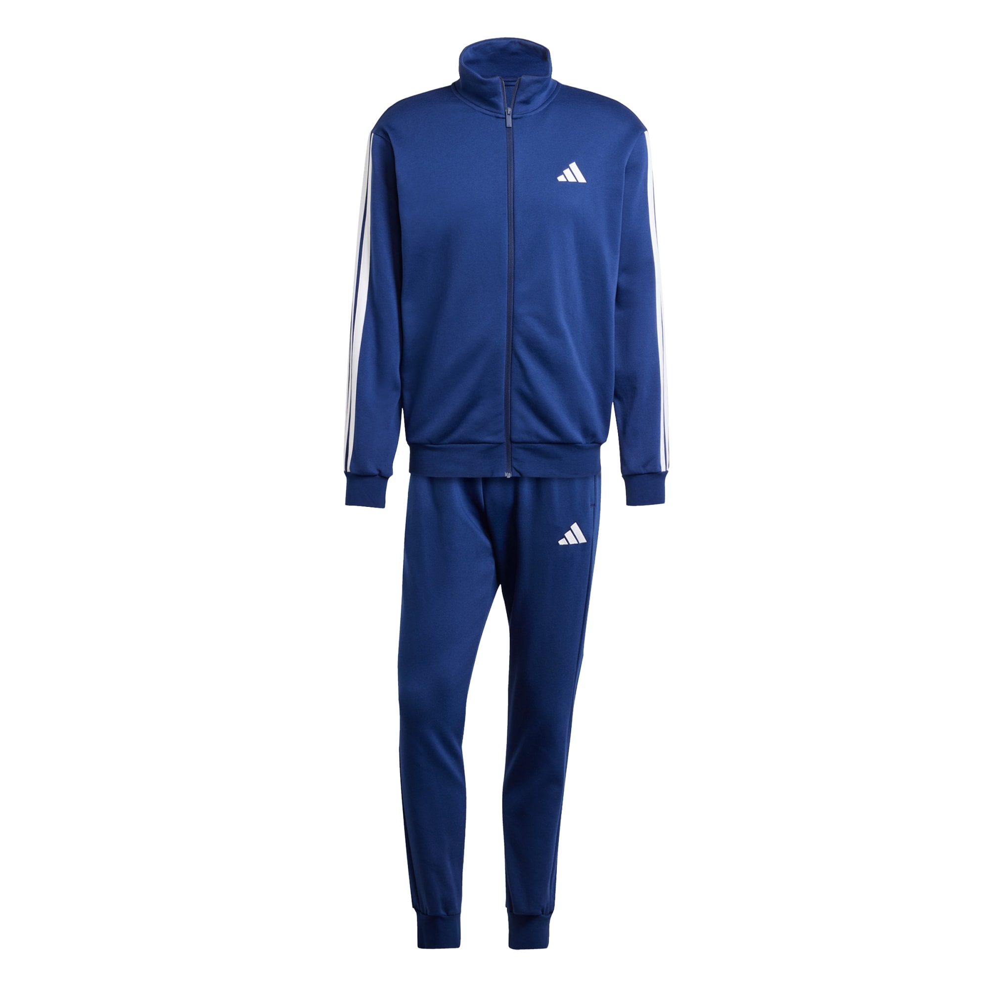 Adidas Men Sportswear Basic 3 Stripes Fleece Track Suit Black