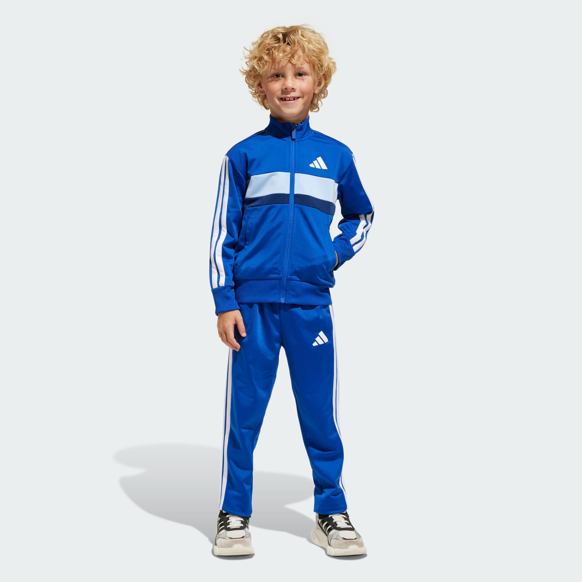Adidas Kids Seasonal Essentials Tiberio 3 Stripes Tricot Tra Blue