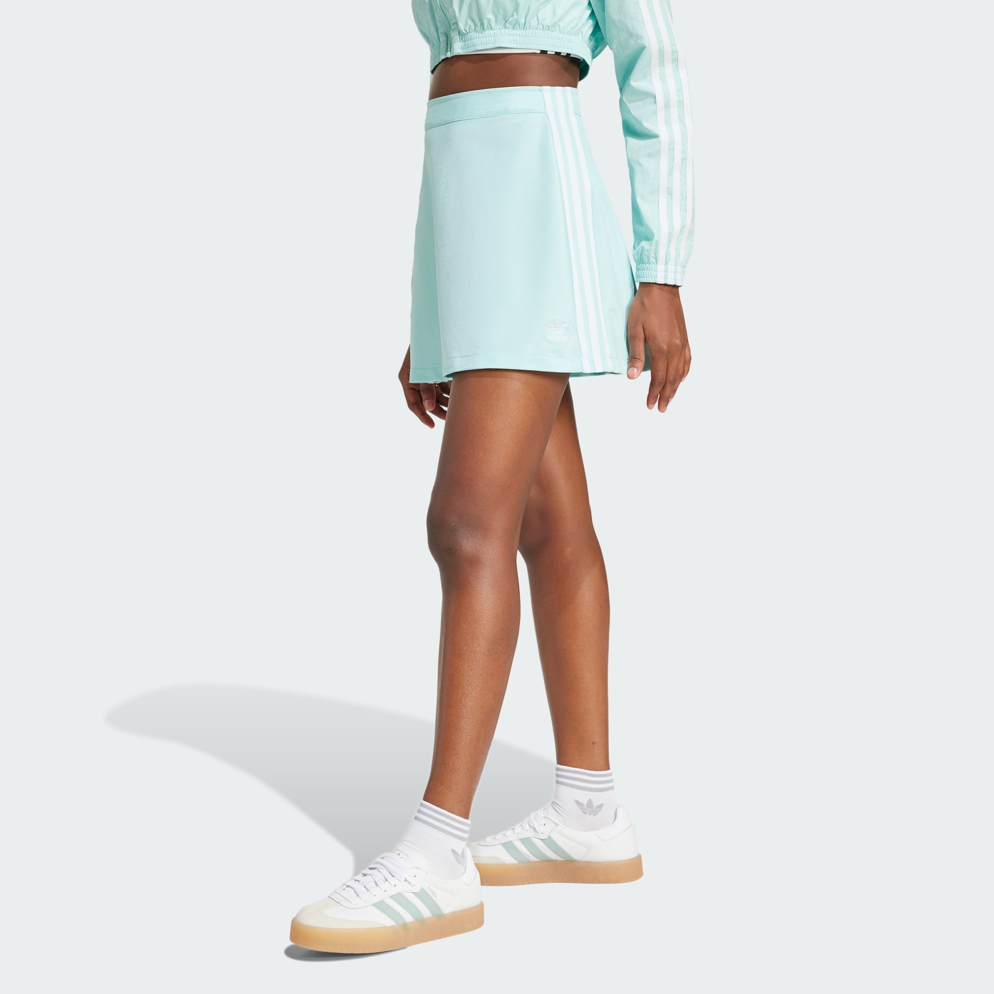 Adidas Originals Women Adicolor 3 Stripes Mini Skirt White