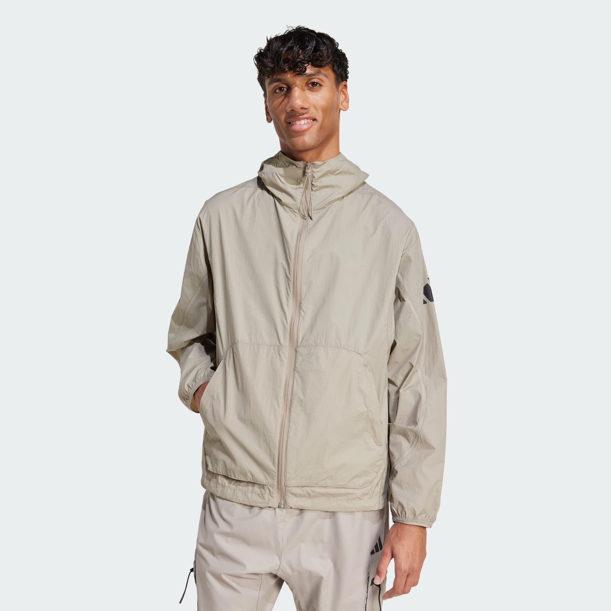 Adidas Men City Escape Windbreaker Beige