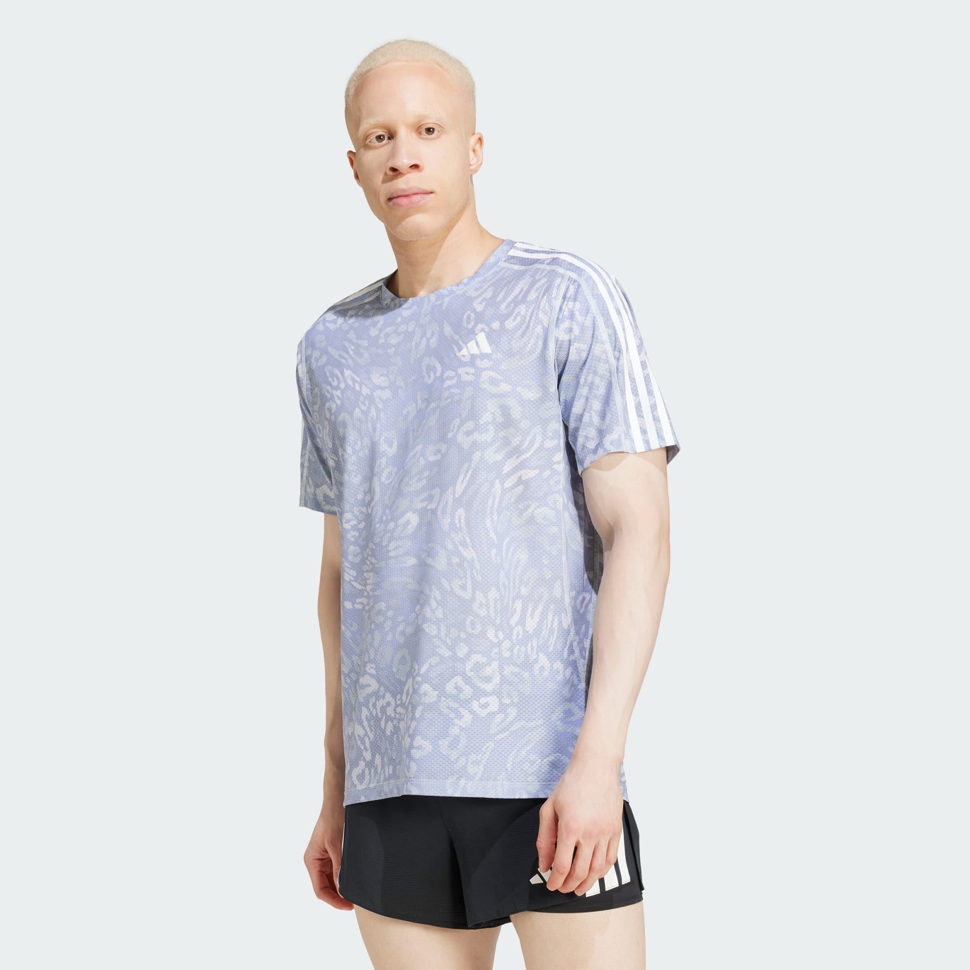adidas Men Own The Run CLIMACOOL 3 Stripes Tee