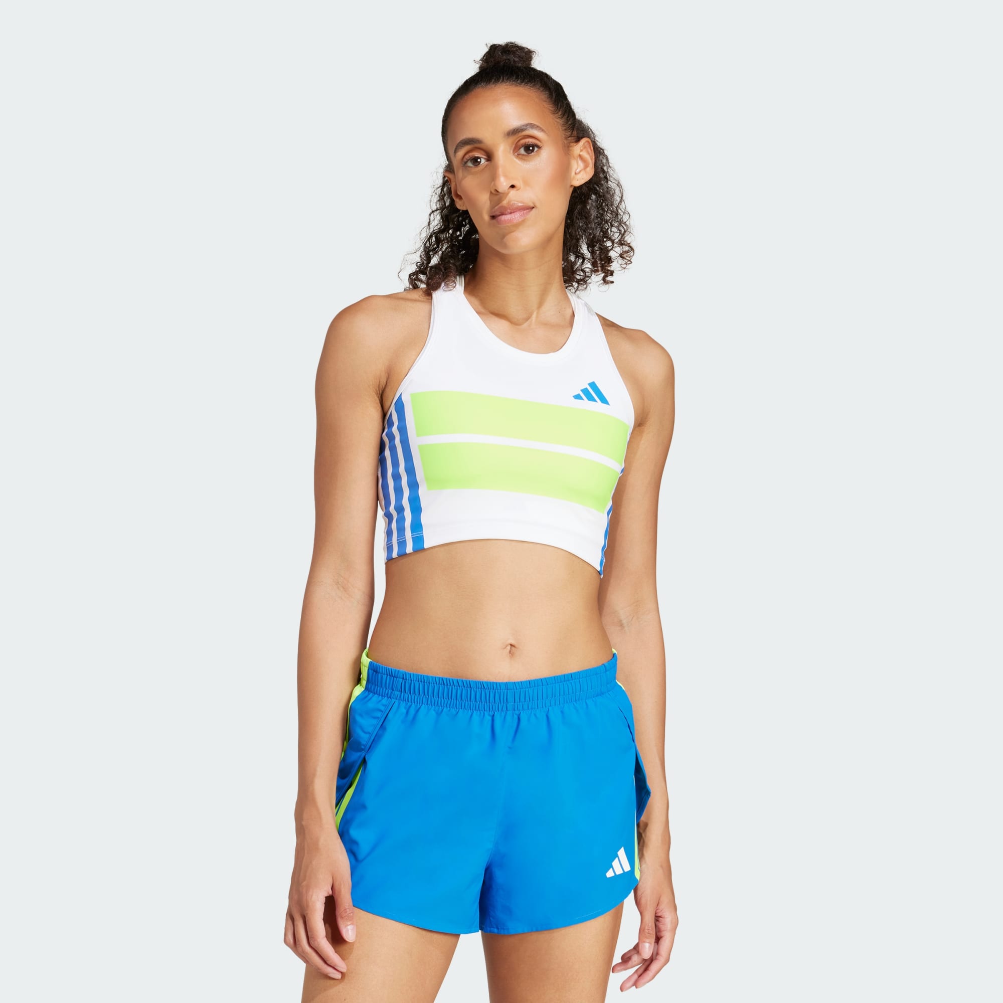 Adidas Women Adizero Retro Running Crop Top White