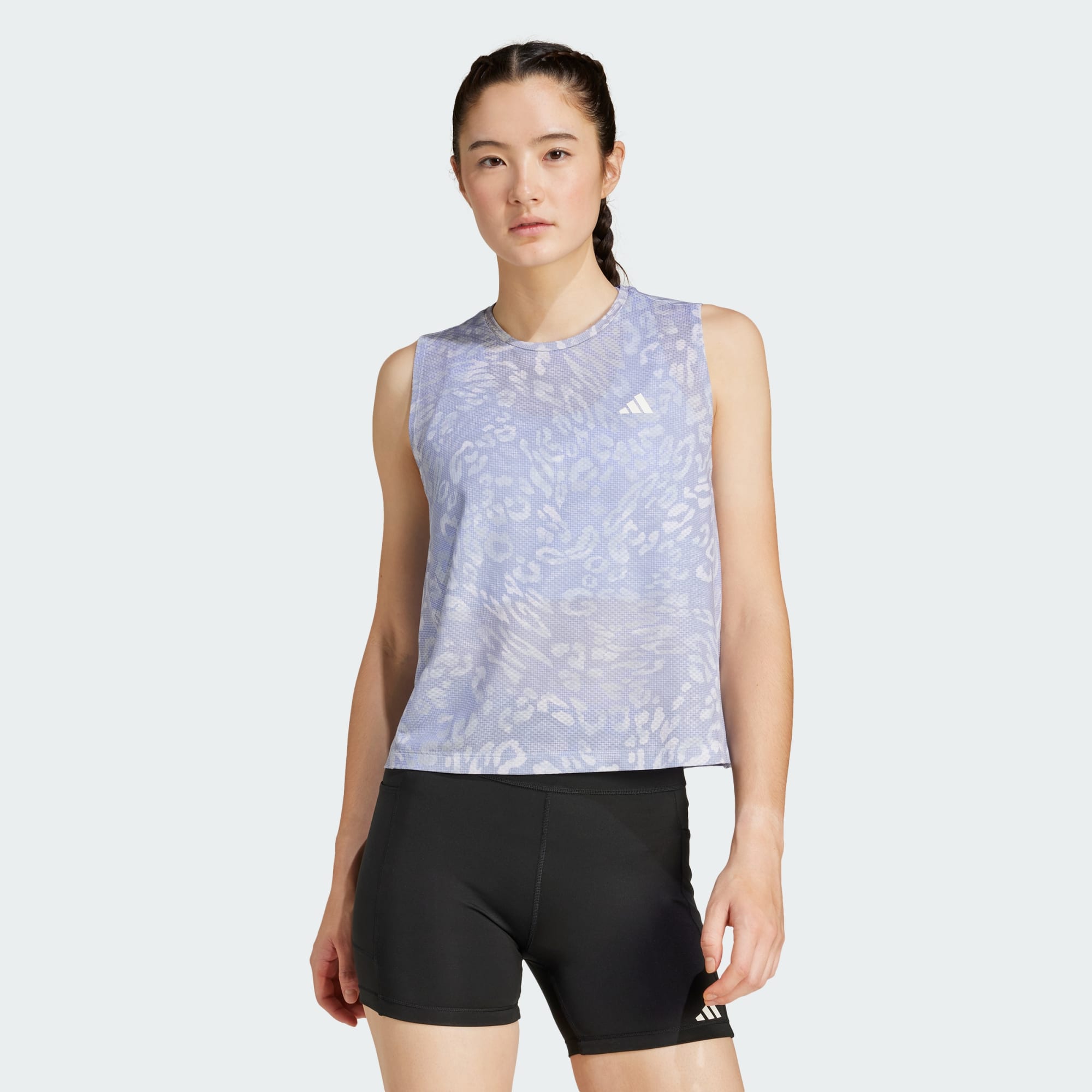 Adidas Women Own The Run Climacool 3 Stripes Tank Top Grey