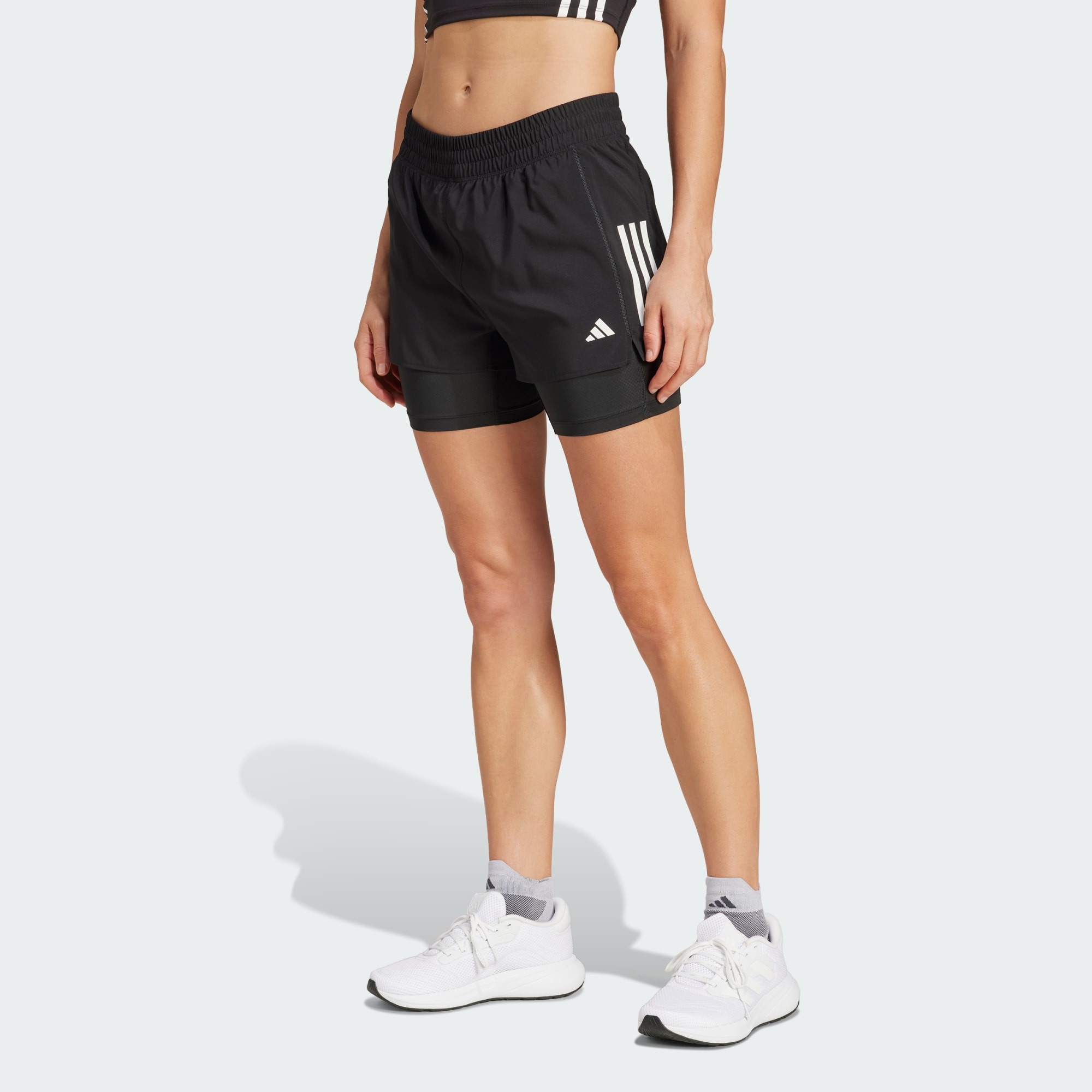 Adidas Women Own The Run Climacool 2 In 1 Shorts Black