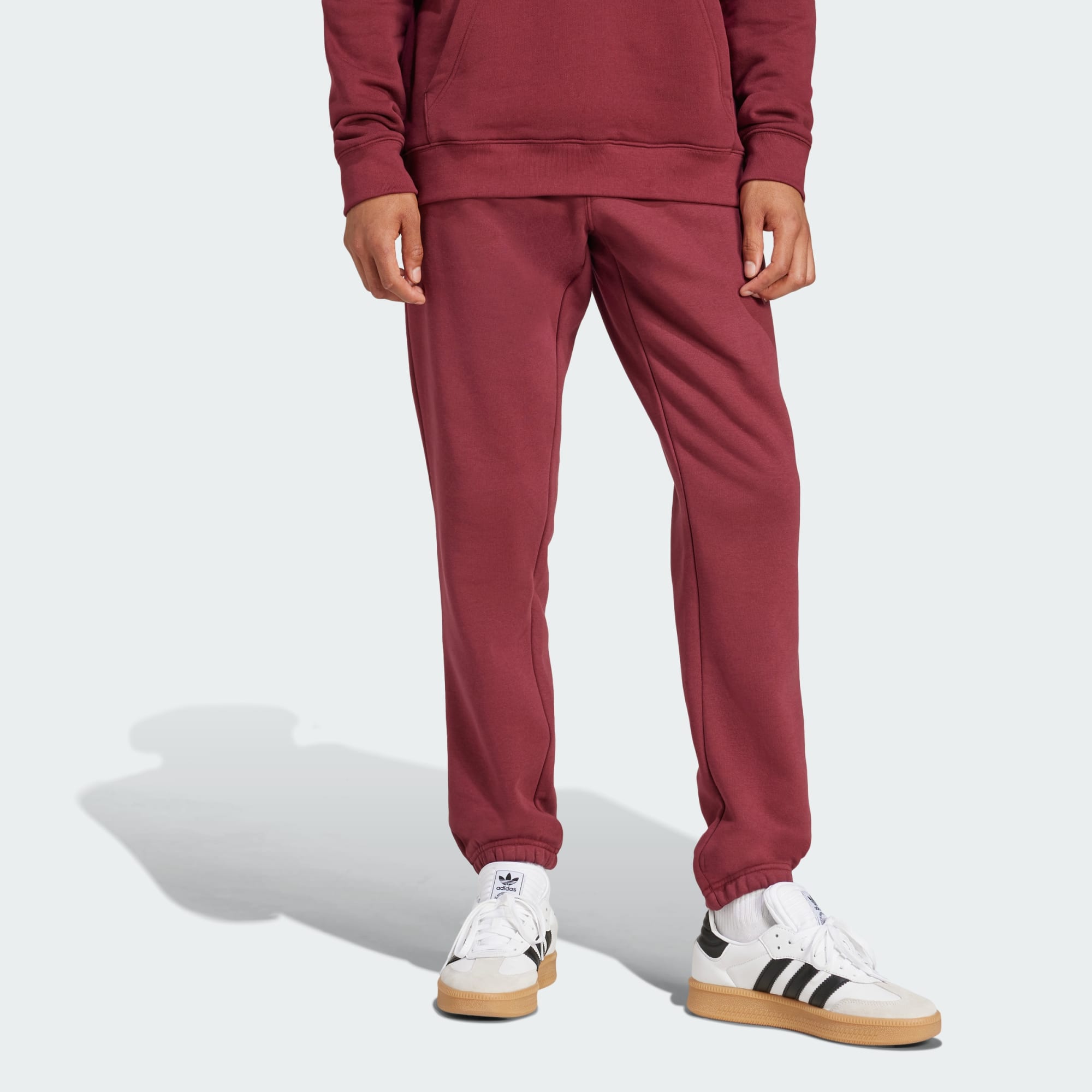 Adidas Originals Men Trefoil Essentials Pants Burgundy