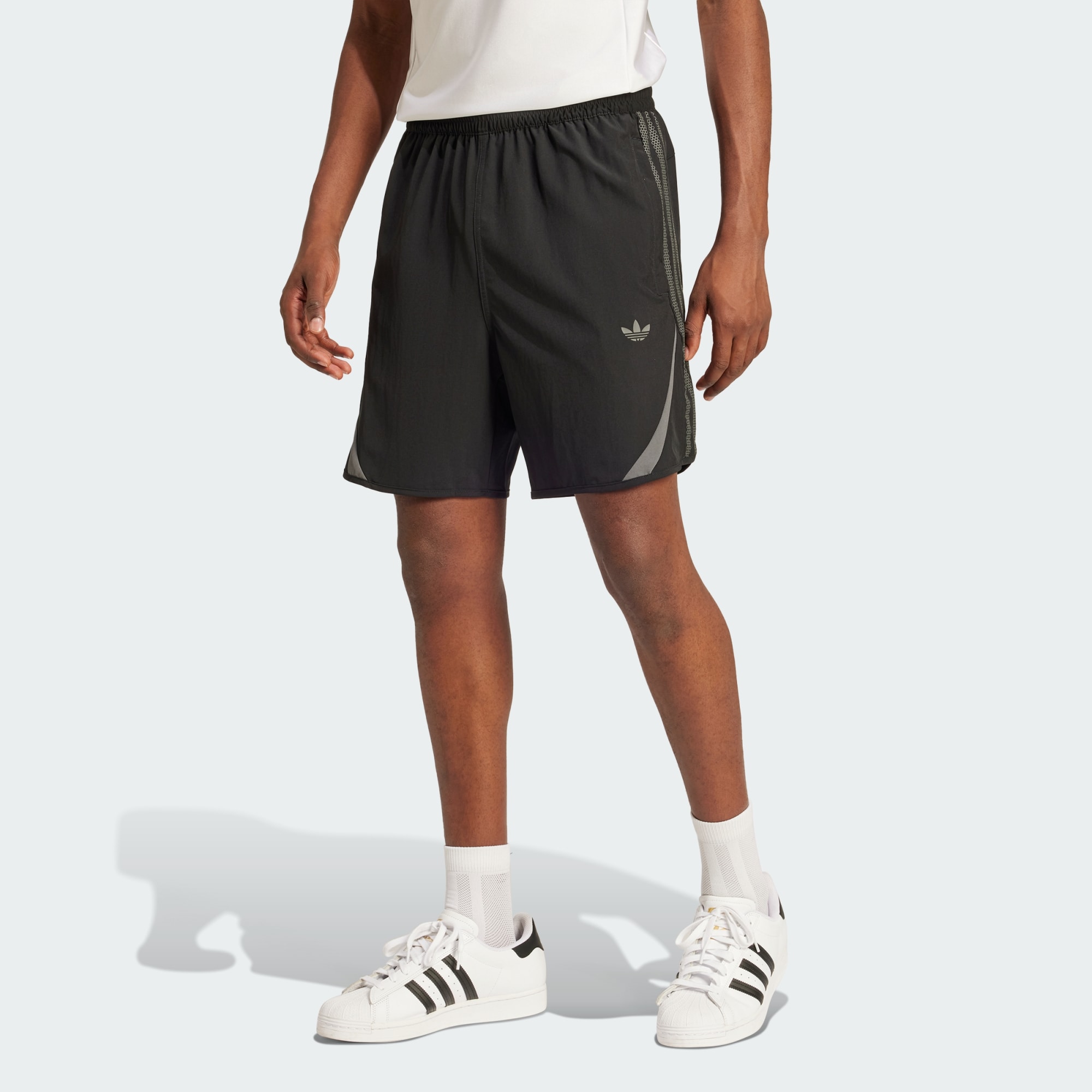 Adidas Originals Men's Black Fashion Cutline Shorts Extra Small