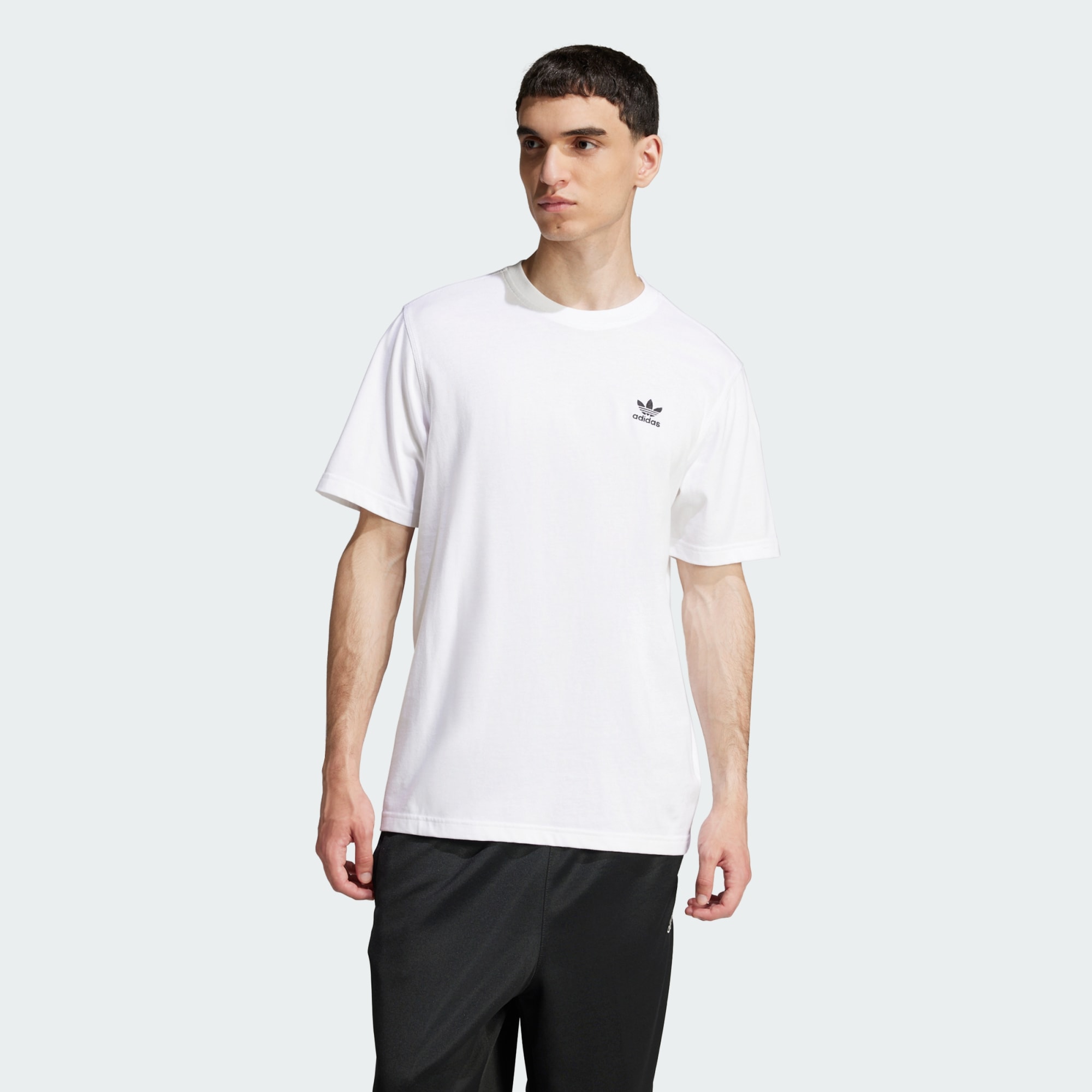 Adidas Originals Men Trefoil Essentials Tee Grey