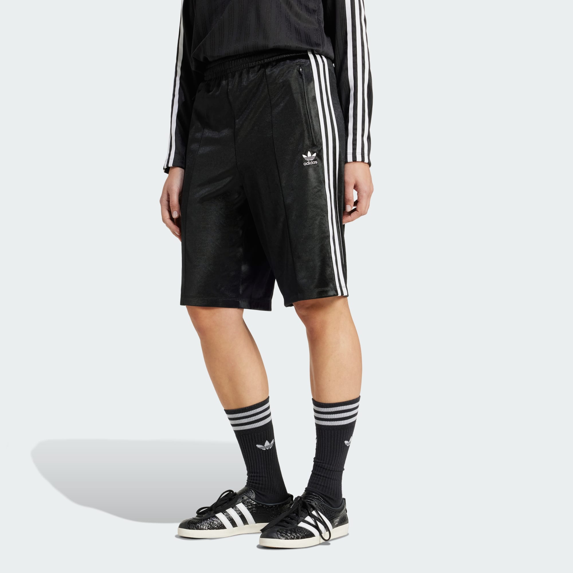 Adidas Originals Women Adicolor Firebird Long Shorts Black