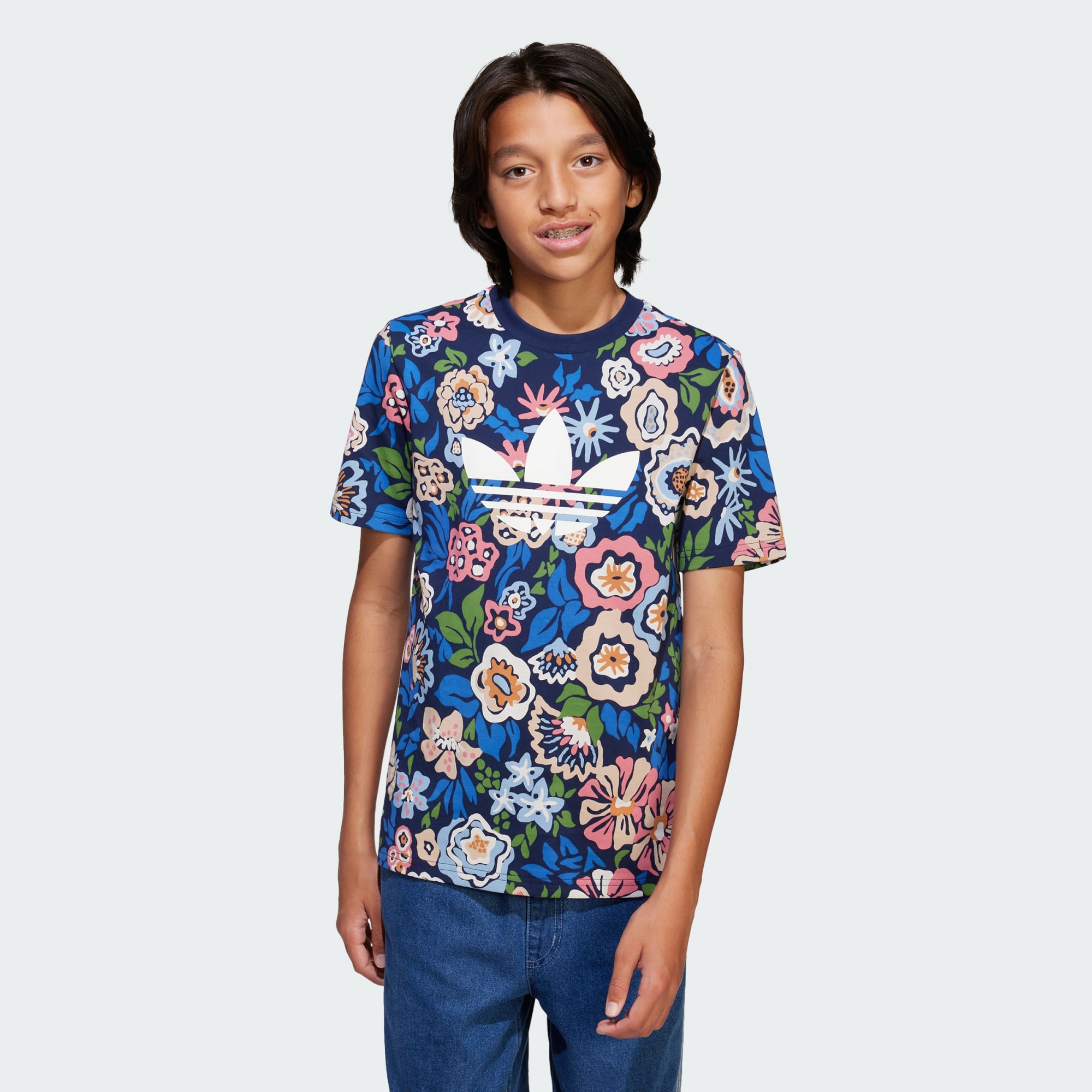 Adidas Originals Kids X Liberty London Tee Blue