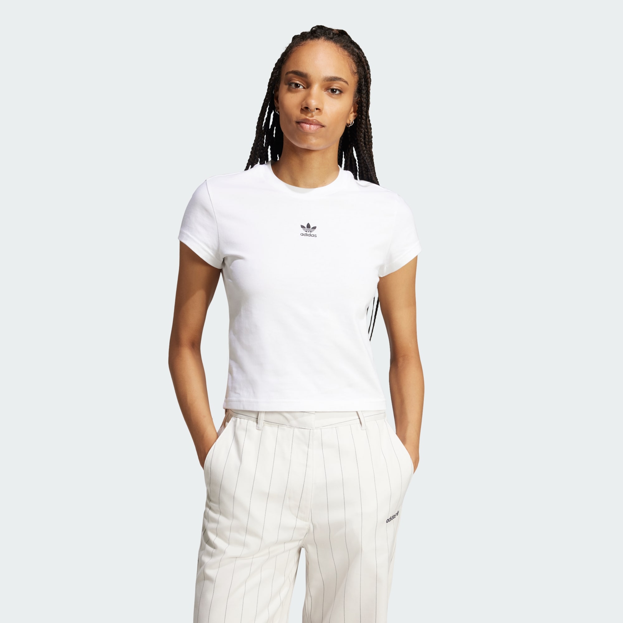 Adidas Originals Women Essentials Slim Tee Blue
