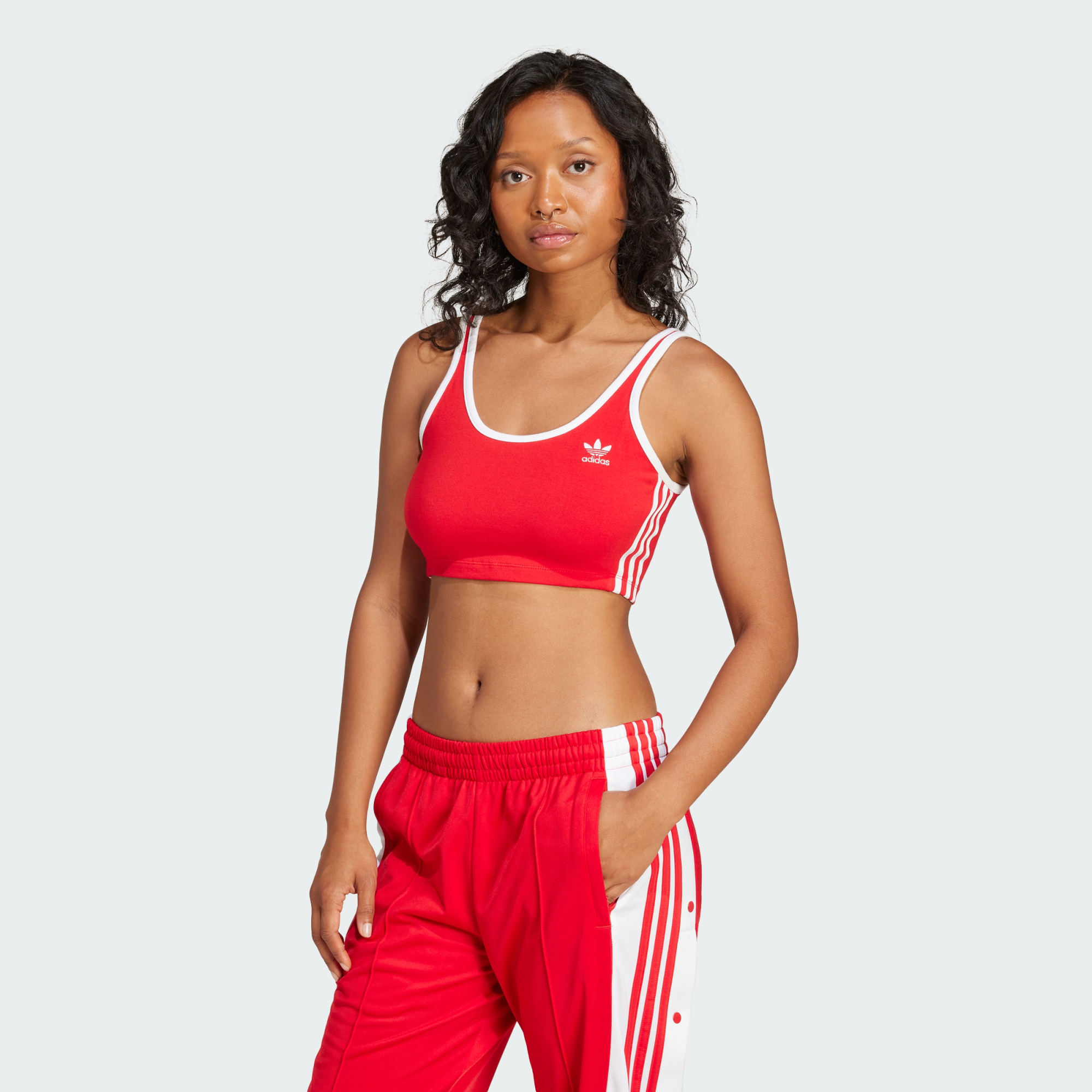 Adidas Originals Women Adicolor 3 Stripes Bra Top Black