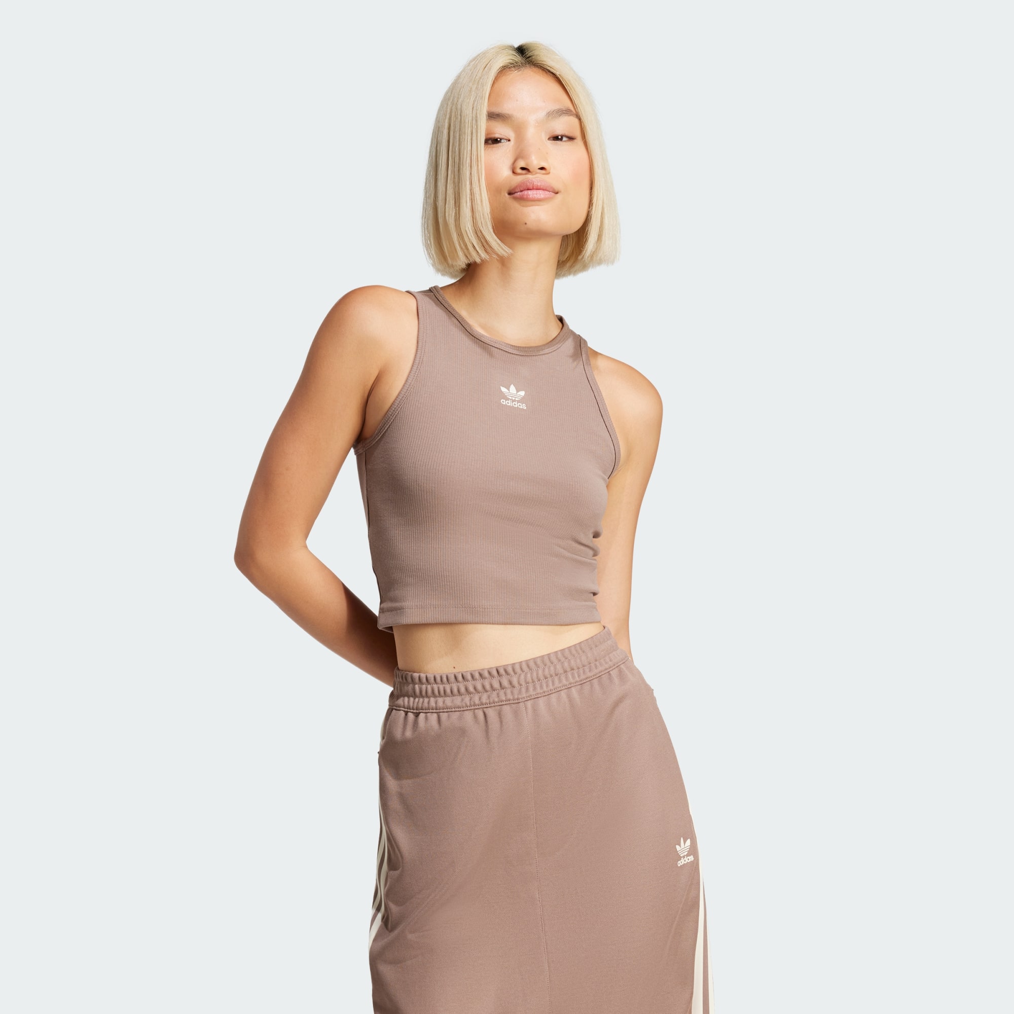 Adidas Originals Women Essentials Ribbed Tank Top White