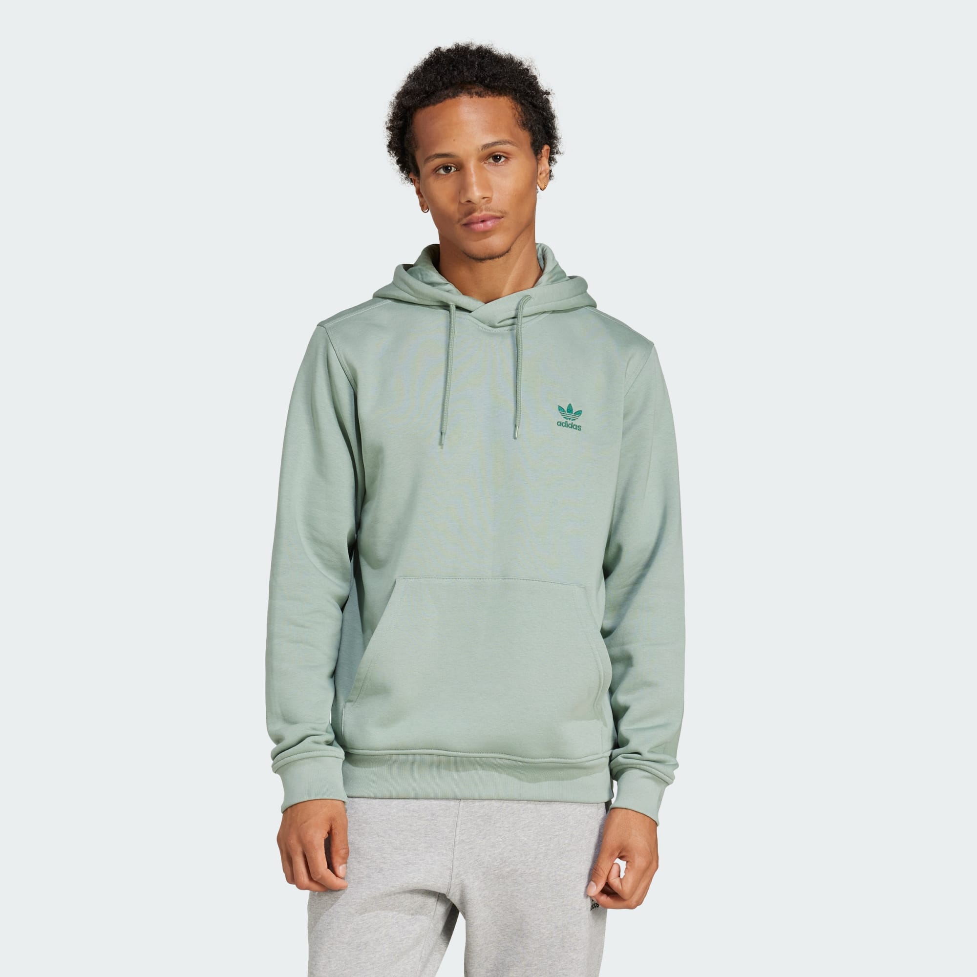 Adidas Originals Men Trefoil Essentials Hoodie Green