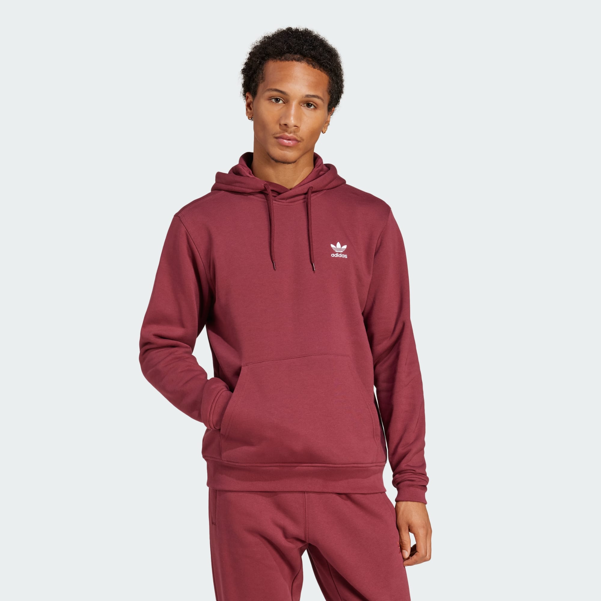 Adidas Originals Men Trefoil Essentials Hoodie Green