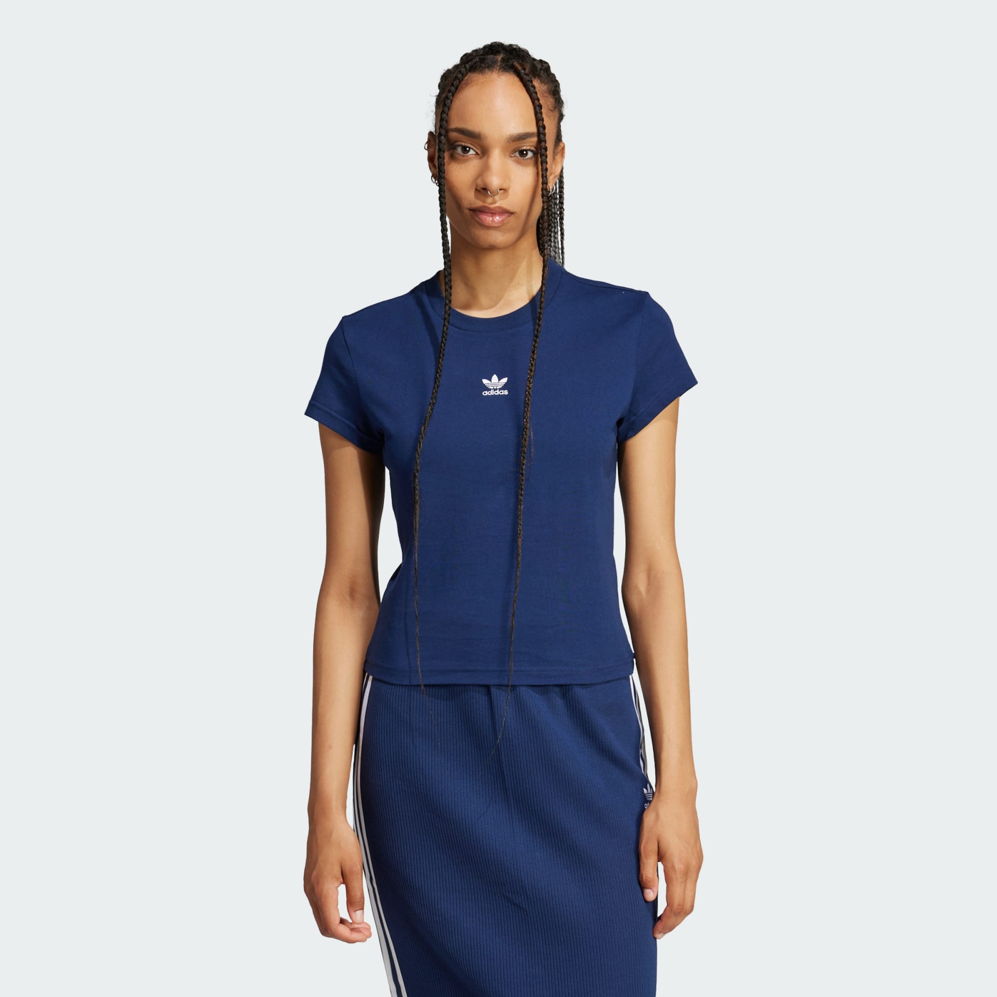 Adidas Originals Women Essentials Slim Tee Blue