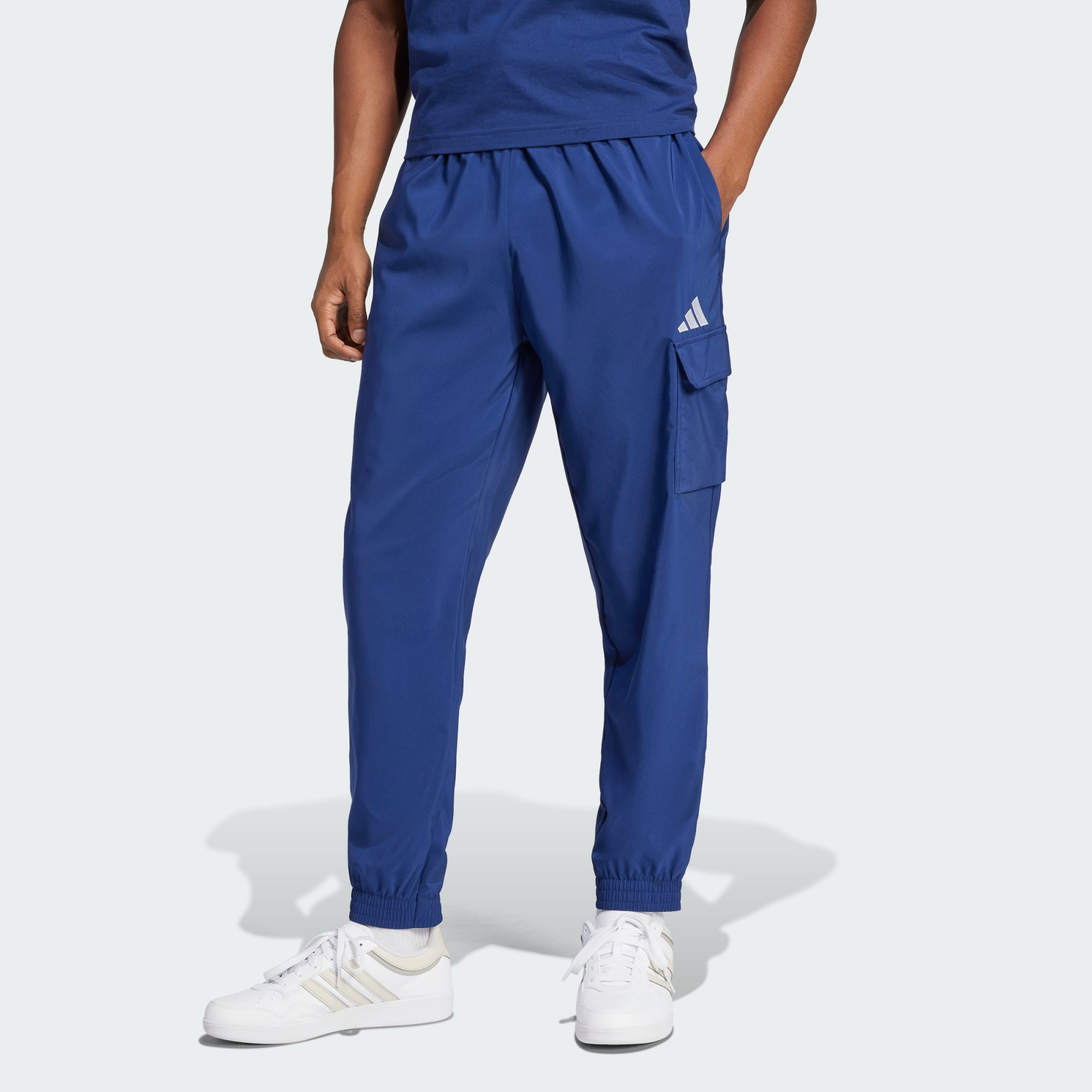 Adidas Men Essentials Small Logo Cargo Pants Green