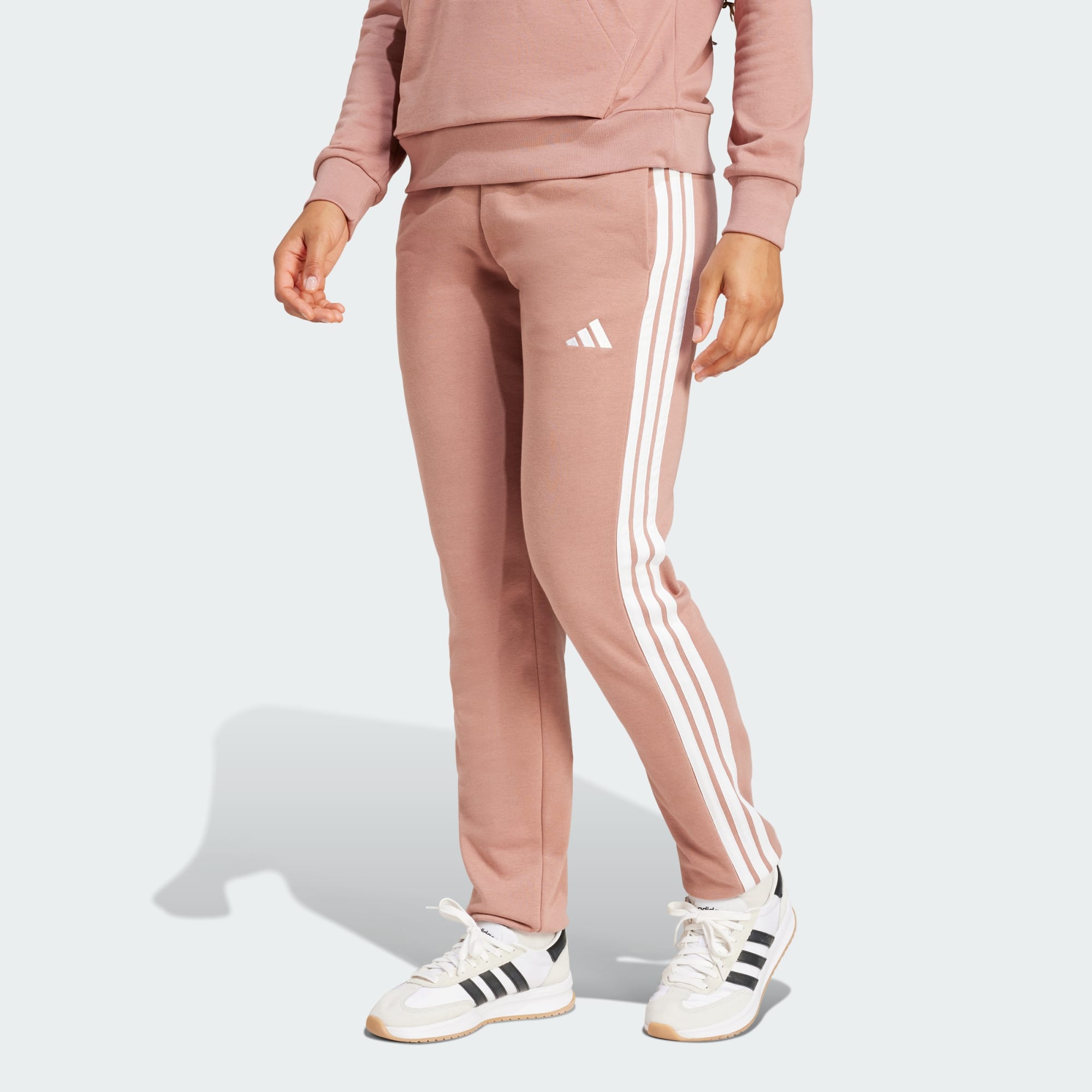 Adidas Women Essentials 3 Stripes French Terry Cuffed Pants Black