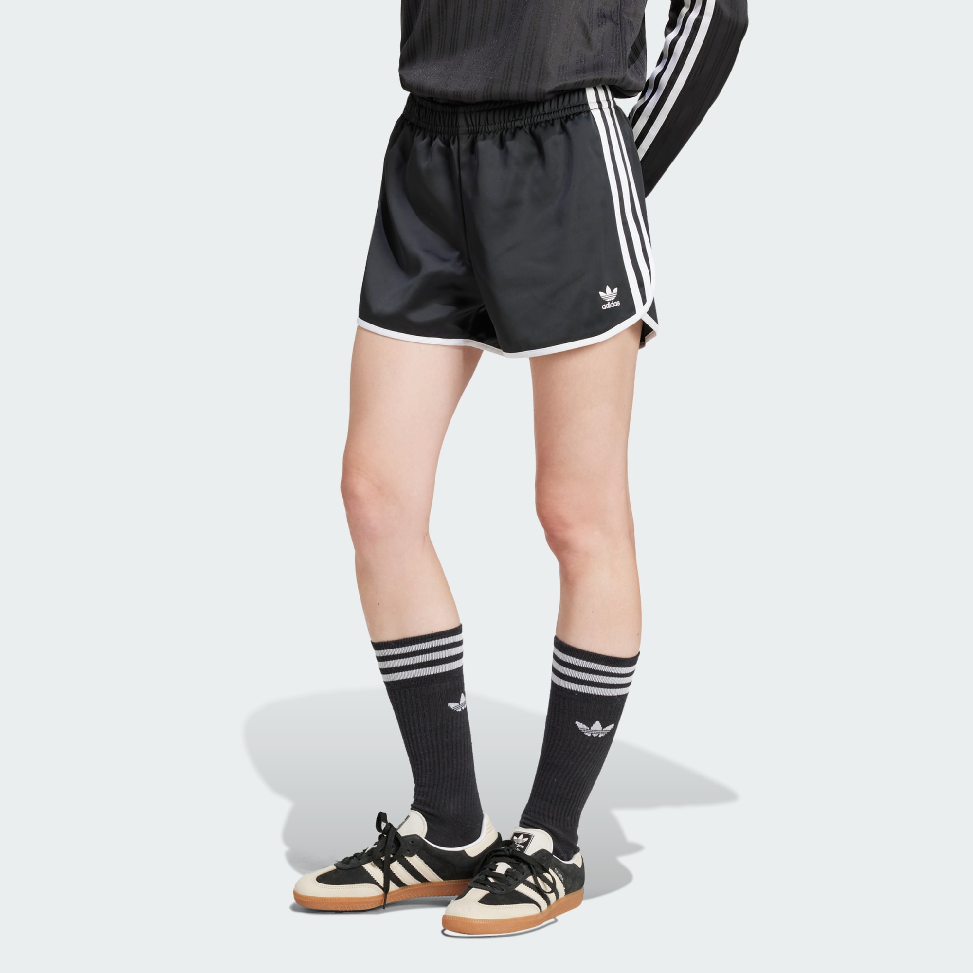 Adidas Originals Women Adicolor 3 Stripes Sprinter Shorts Black