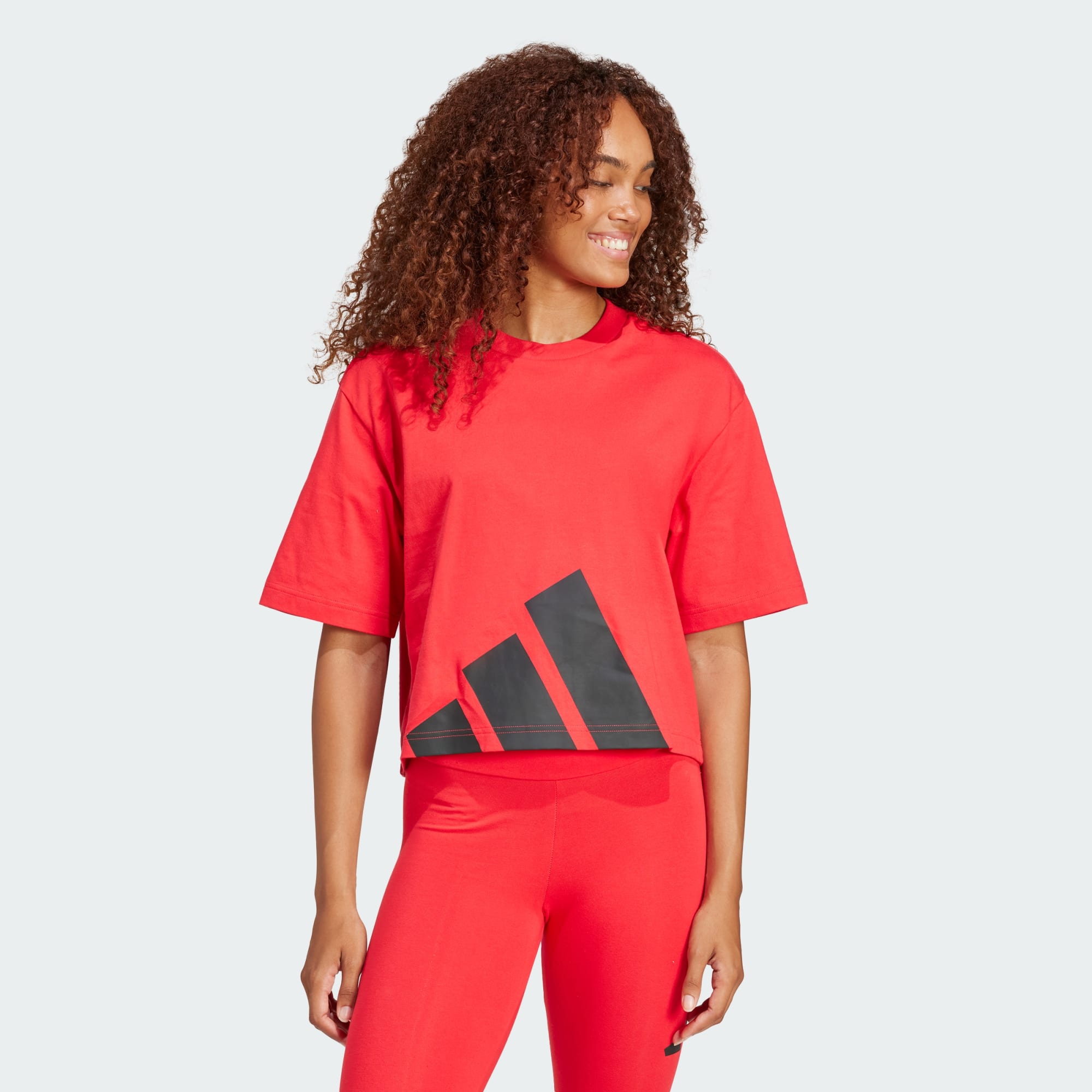 Adidas Women Essentials Big Logo Boyfriend Tee Grey