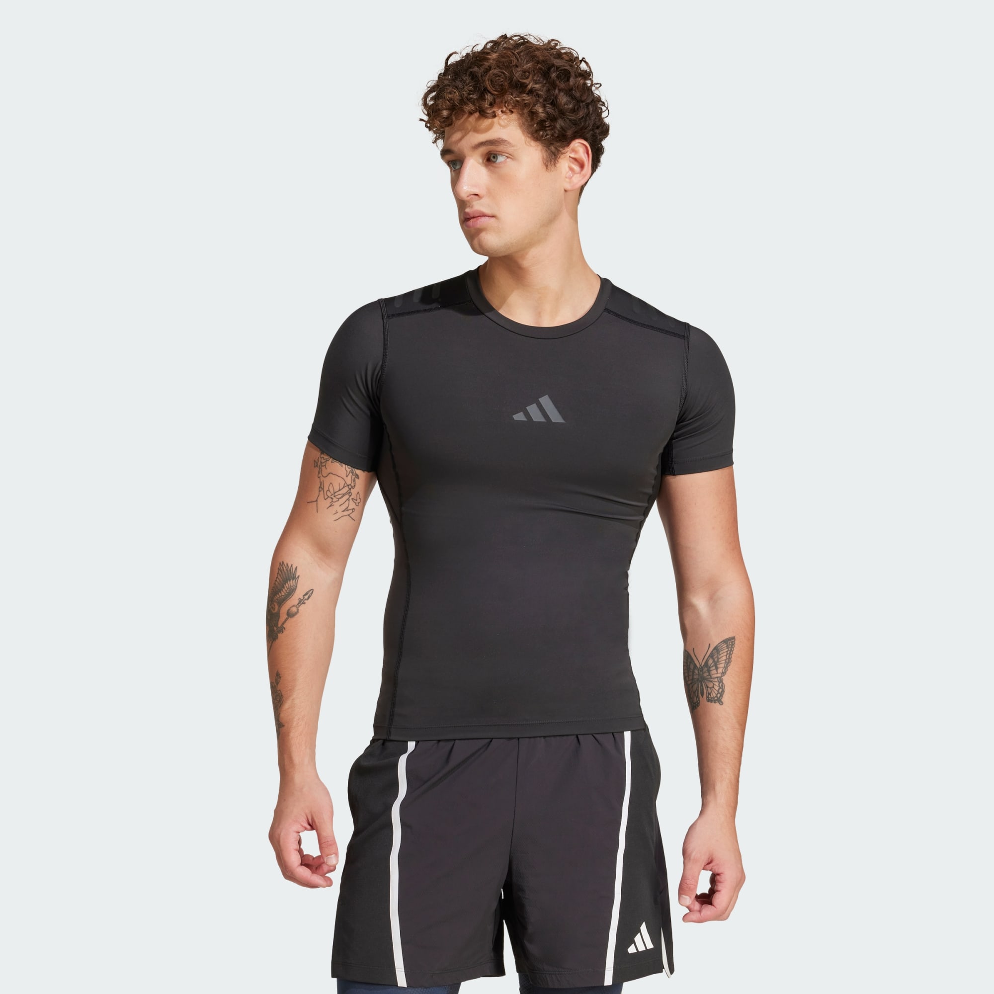 Adidas Men Techfit Control Training Tee Black