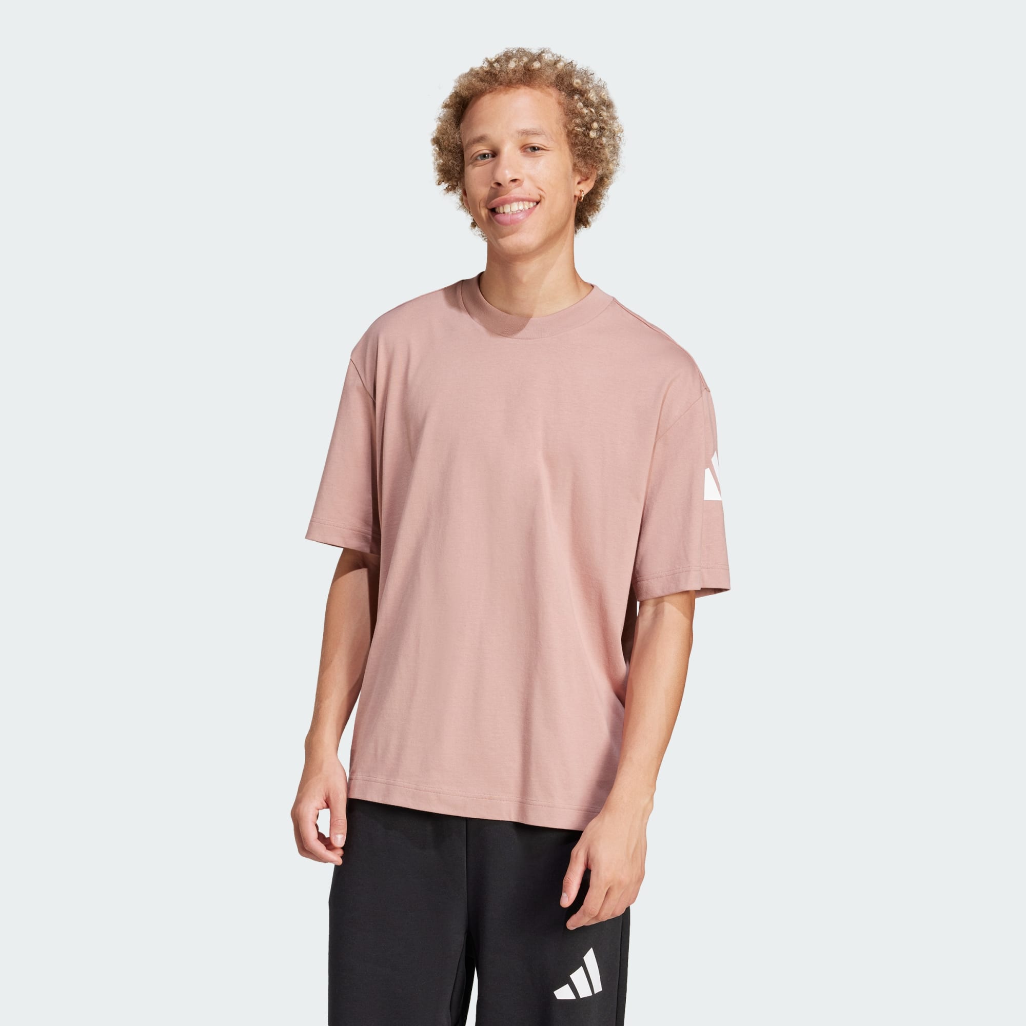 adidas Men Essentials Loose Fit 3 Bar Logo Tee